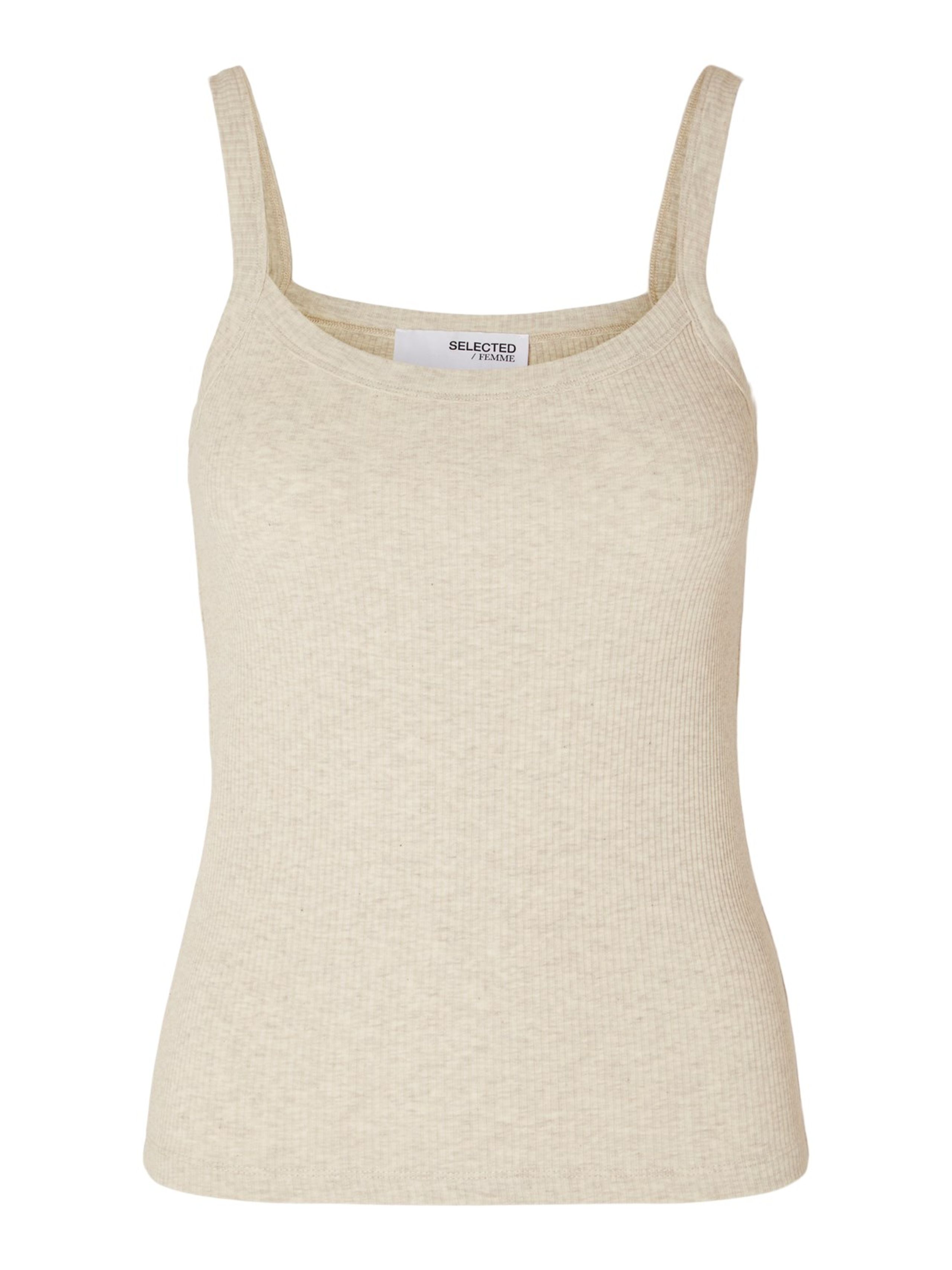 Selected Femme - Top - SLFCelica Anna Strap Tank Top - Oatmeal