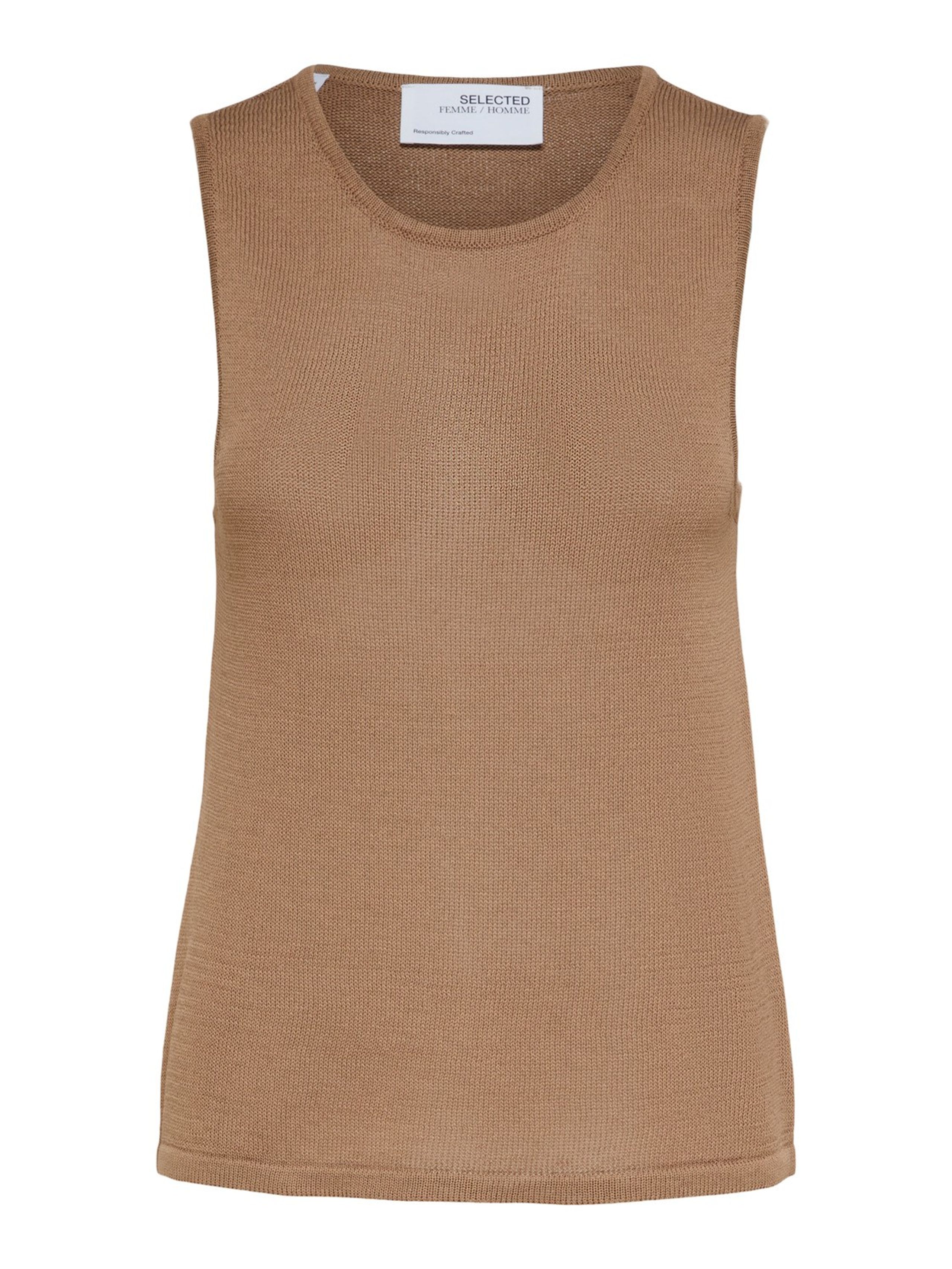 Selected Femme - Top - SLFMoon Knit Top - Tigers Eye