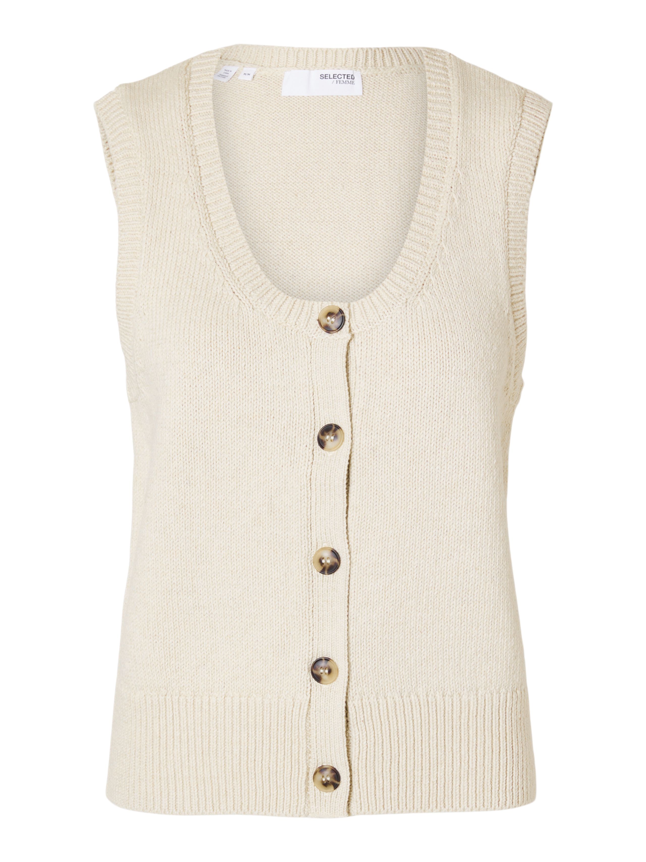 Selected Femme - Weste - SLFJilli SL Knit Vest - Birch