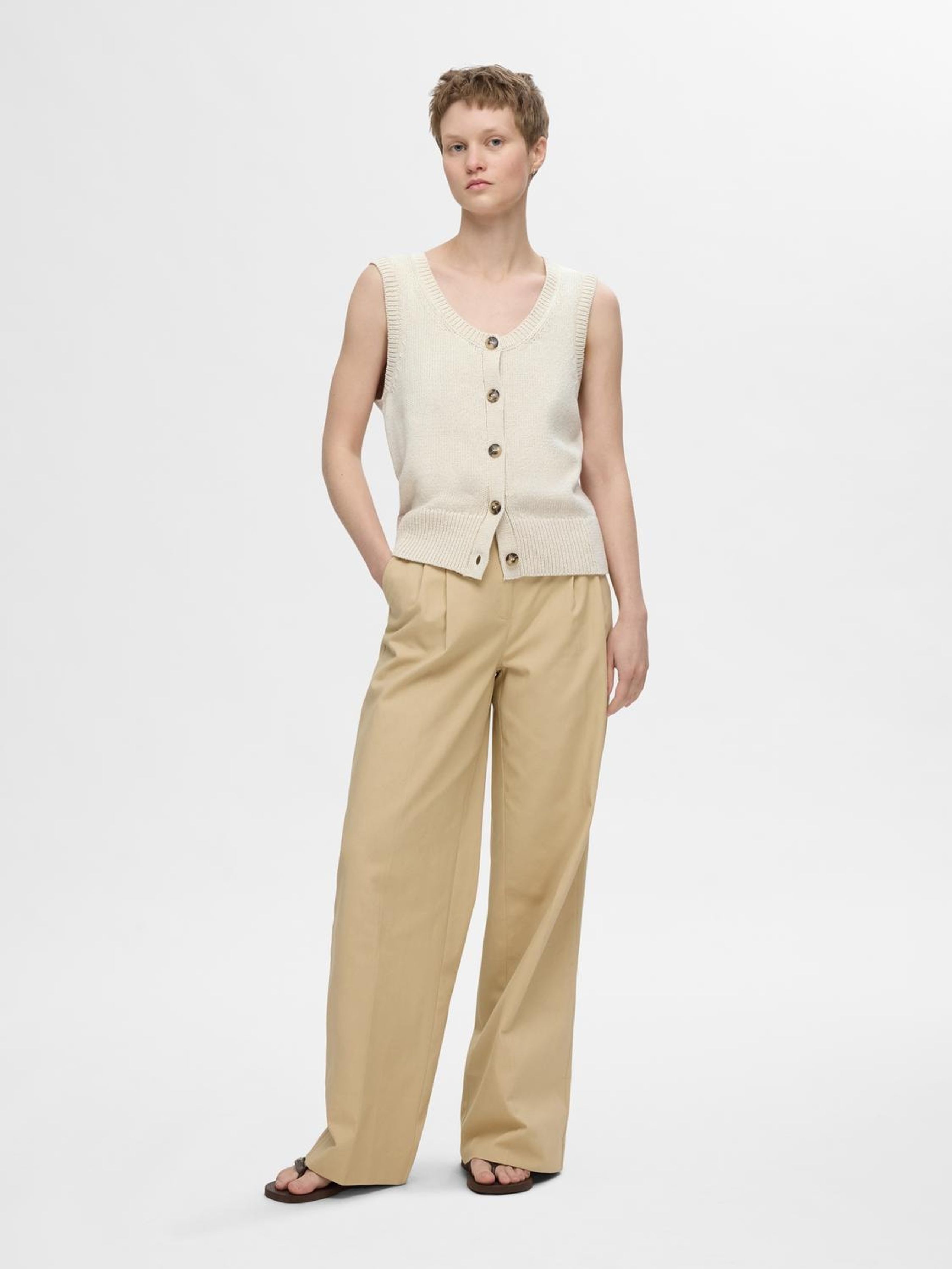 Selected Femme - Weste - SLFJilli SL Knit Vest - Birch