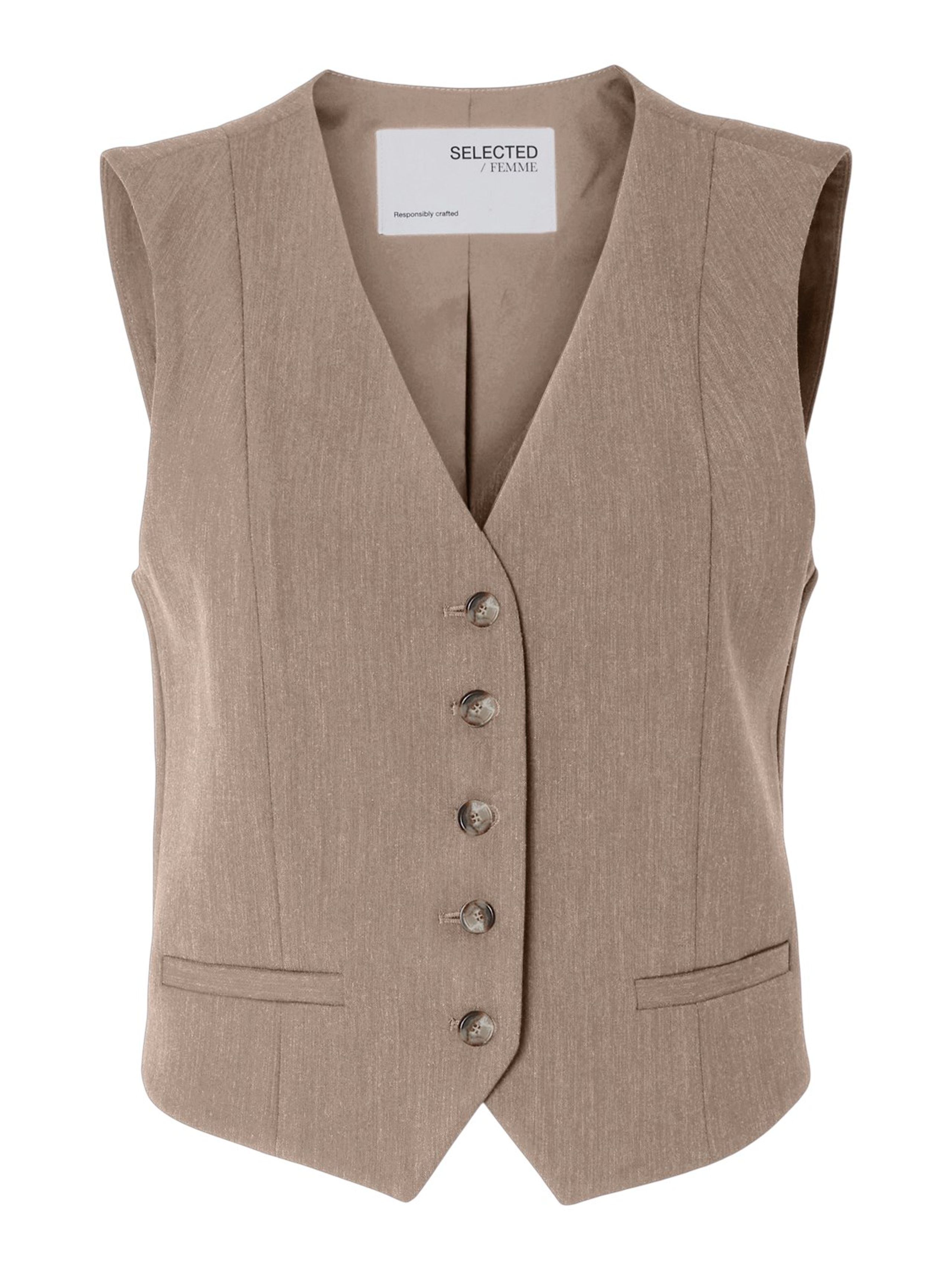 Selected Femme - Vest - SLFRita Vest - Camel