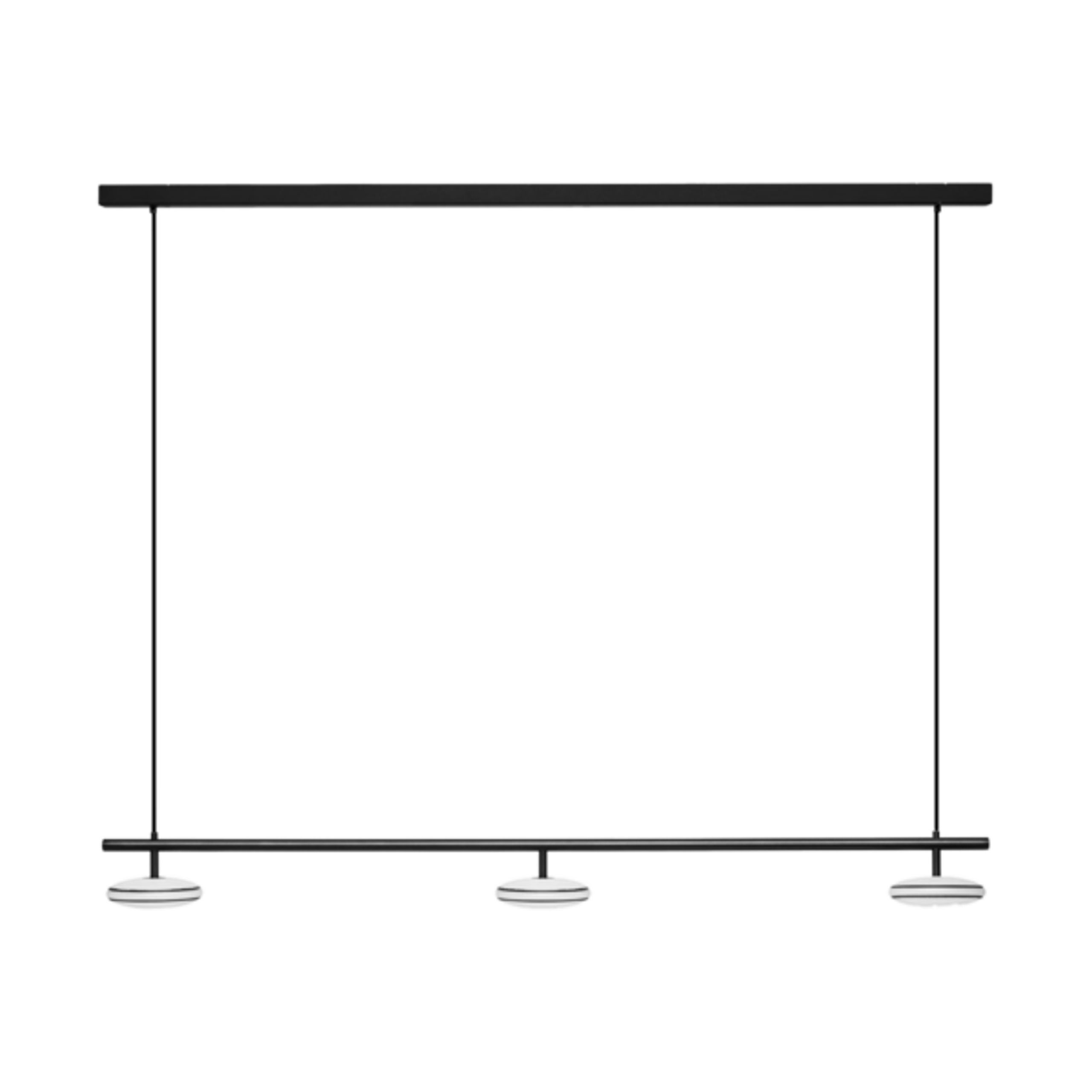 Shadelights - Pendant Lamp - ØS1 Suspension Rail with node - Black / Brass