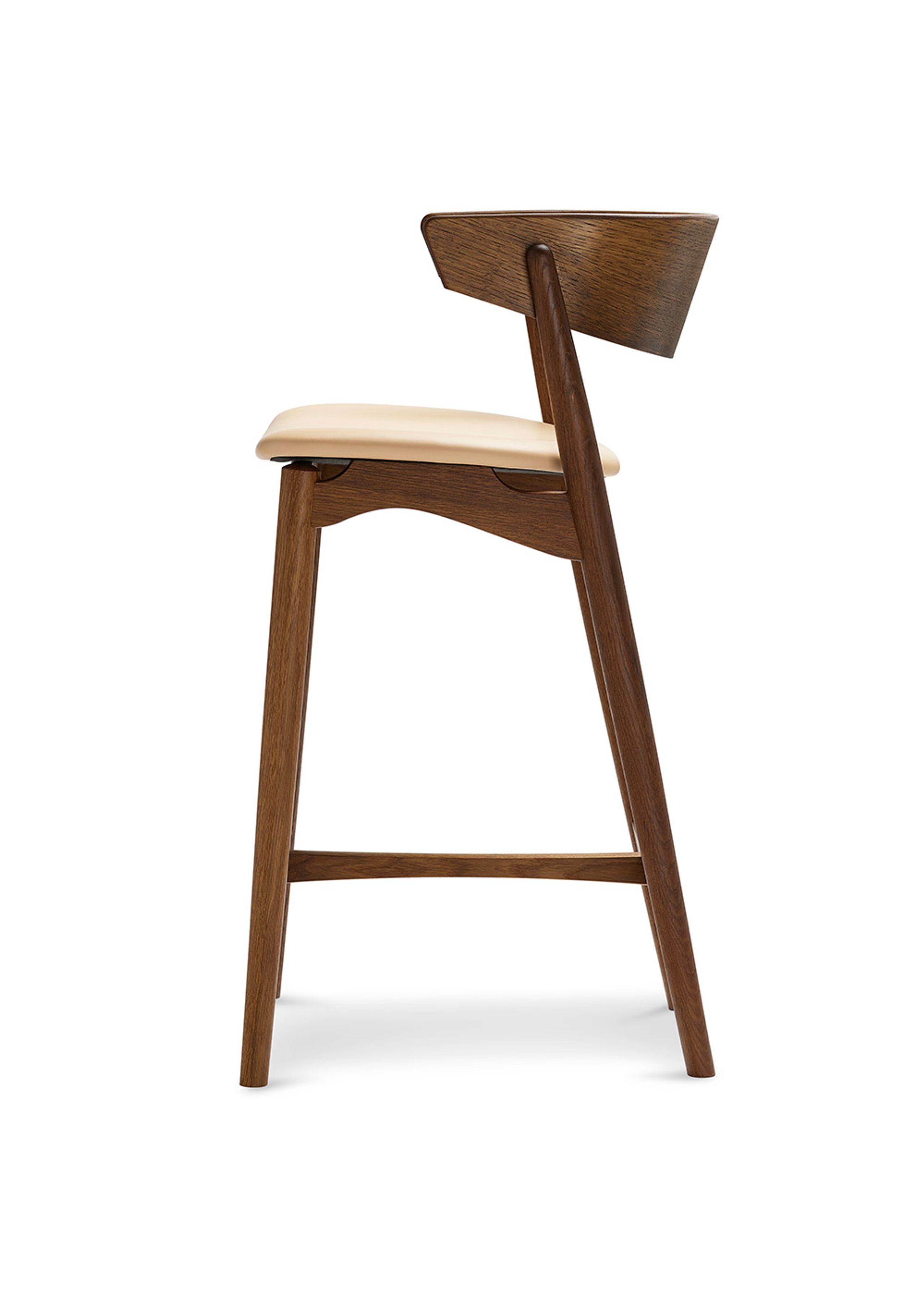 Sibast Furniture - Bar stool - Sibast No.7 Barstool - Smoked Oak / Ultra Honey Leather