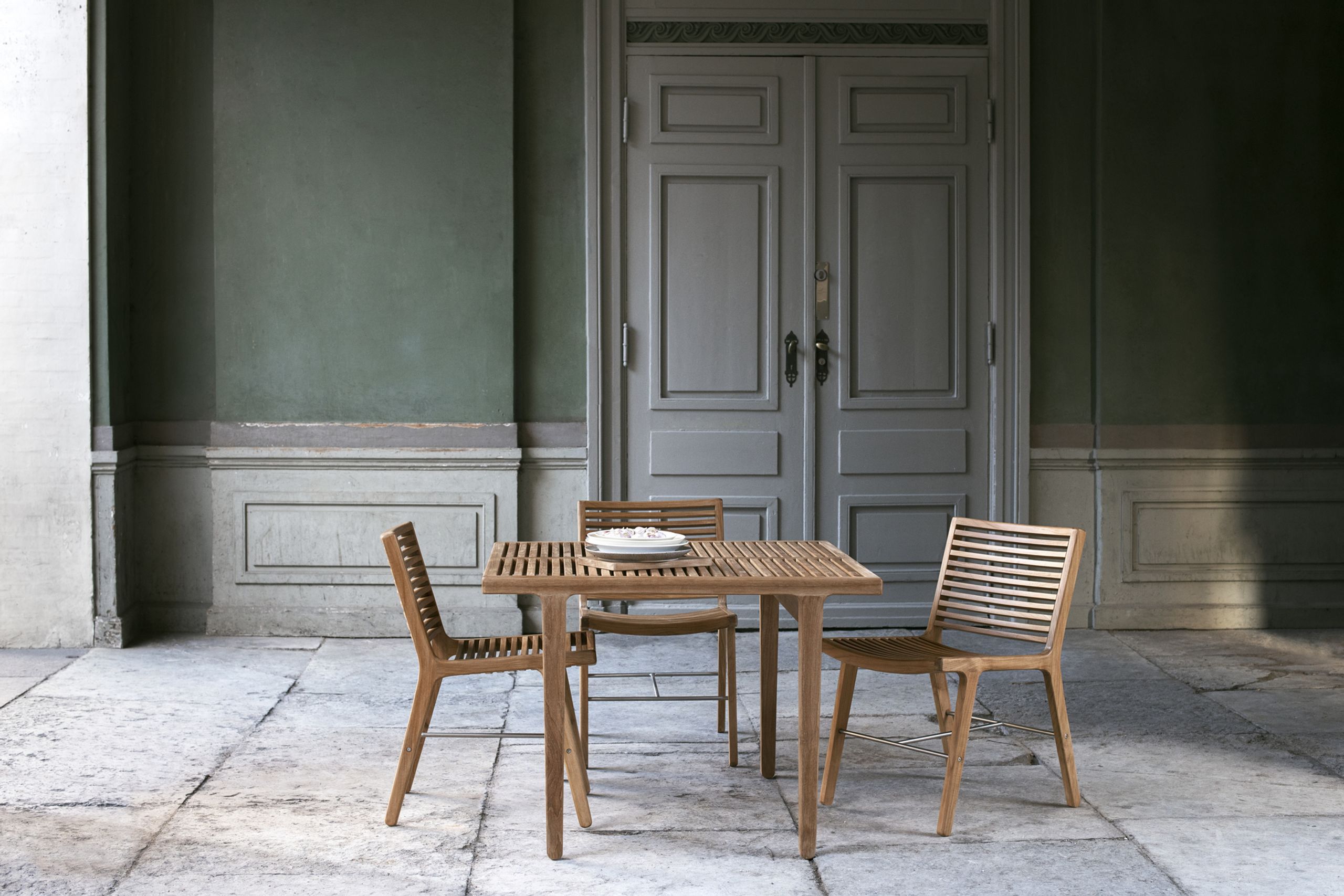 Sibast Furniture - Gartentisch - Rib Dining Table - Teak 100