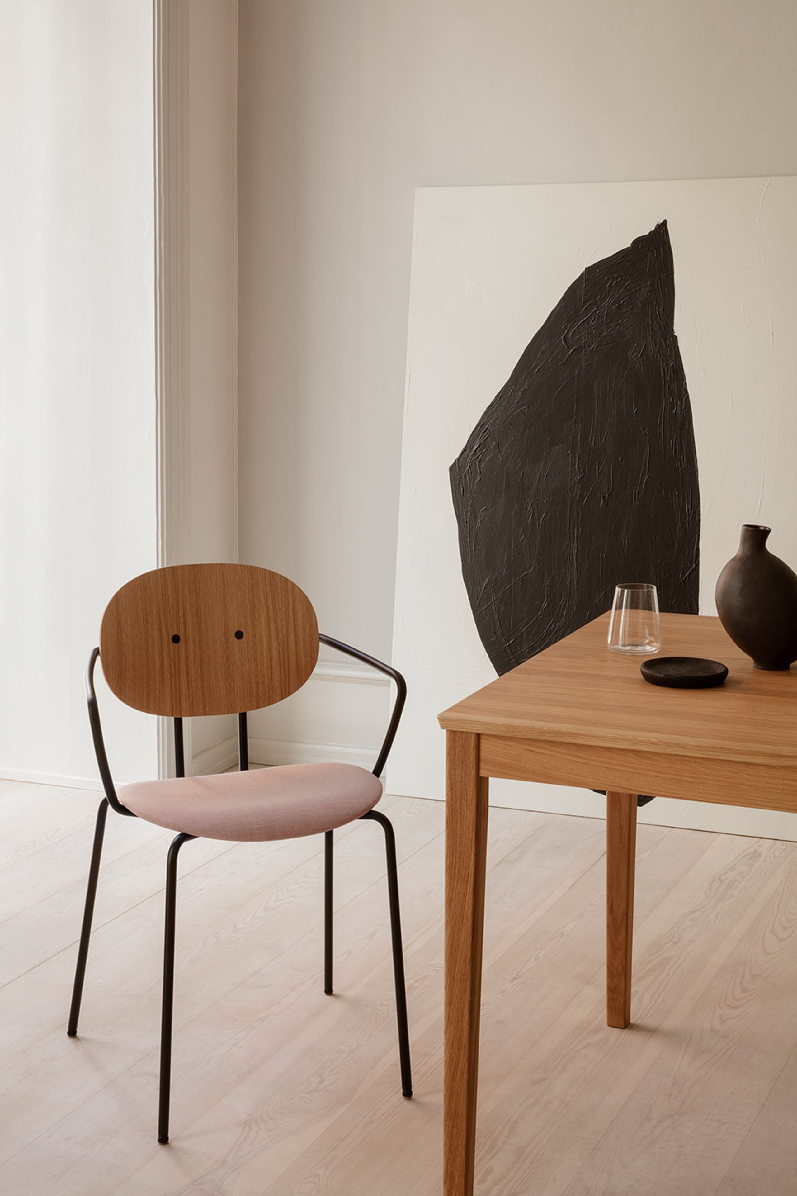 Sibast Furniture - Dining chair - Piet Hein Dining Chair | Full Upholstery - Hallingdal 116 / Black