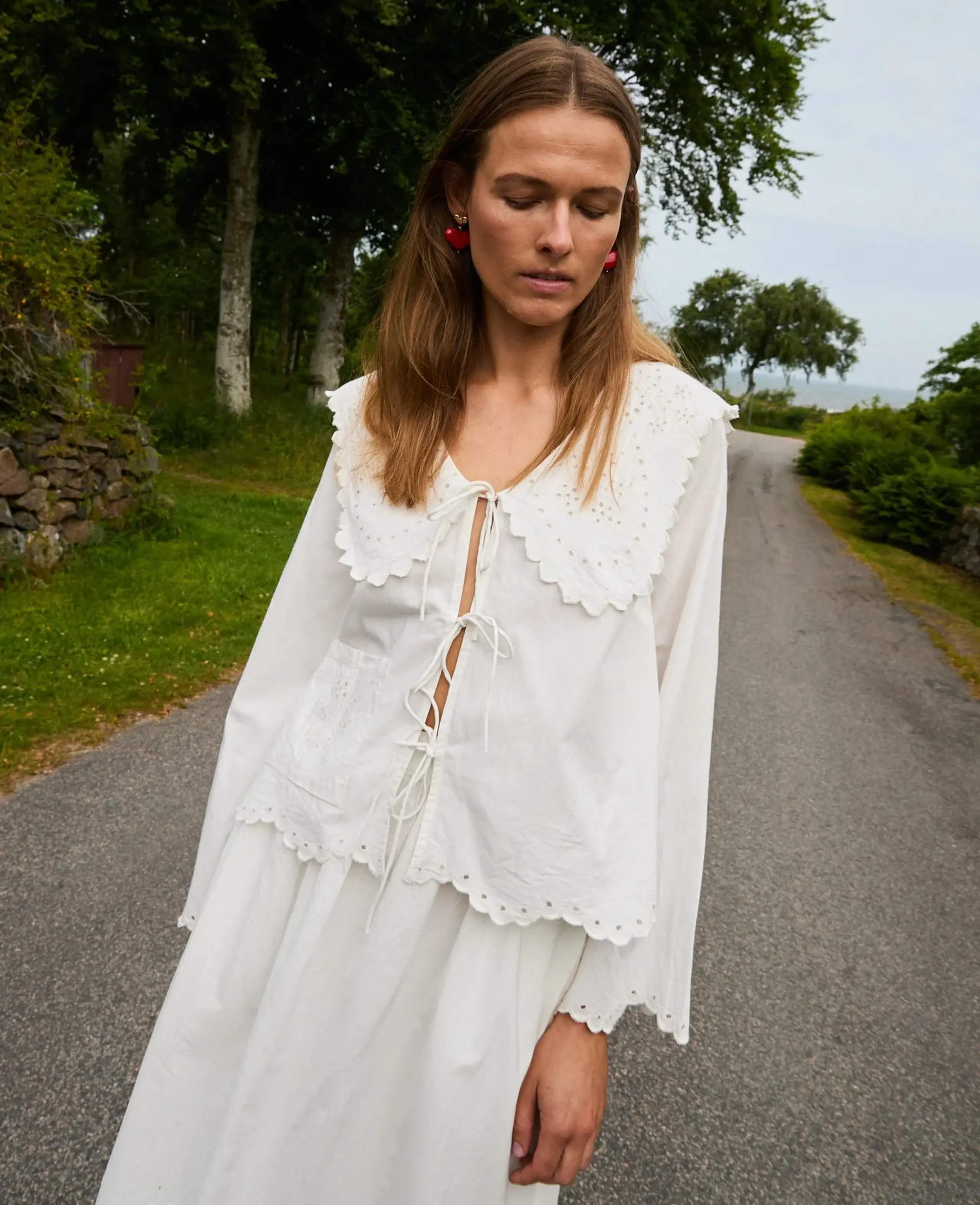 Sissel Edelbo - Blouse - Elly Top - Snow White