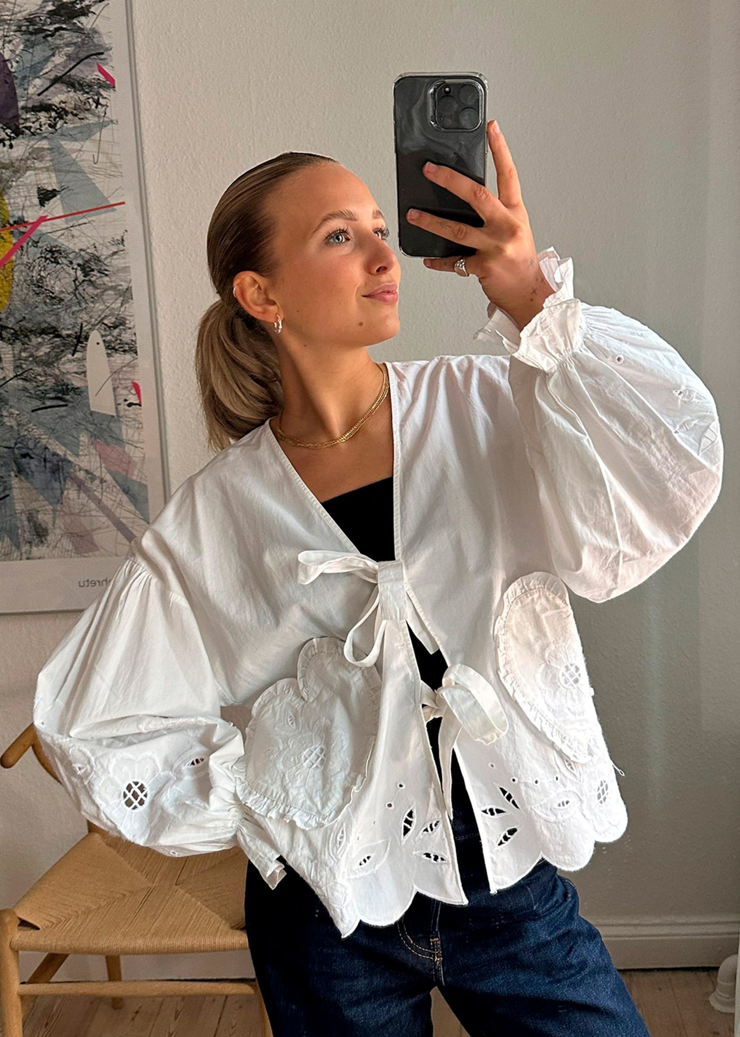 Sissel Edelbo - Bluse - Maibritt Organic Cotton Top - Ecru