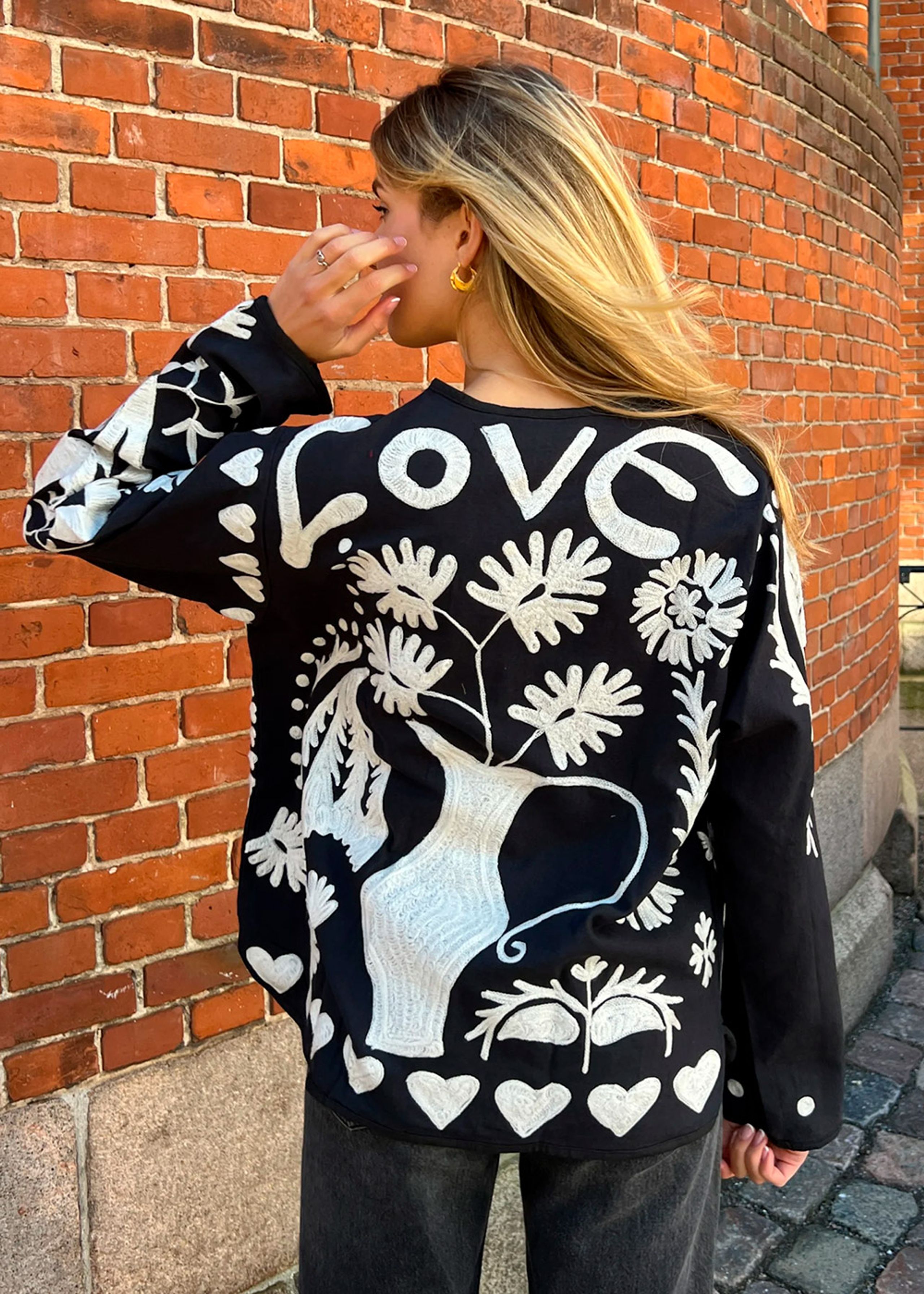 Sissel Edelbo - Jakke - Maggie Suzani Jacket - Salt & Pepper