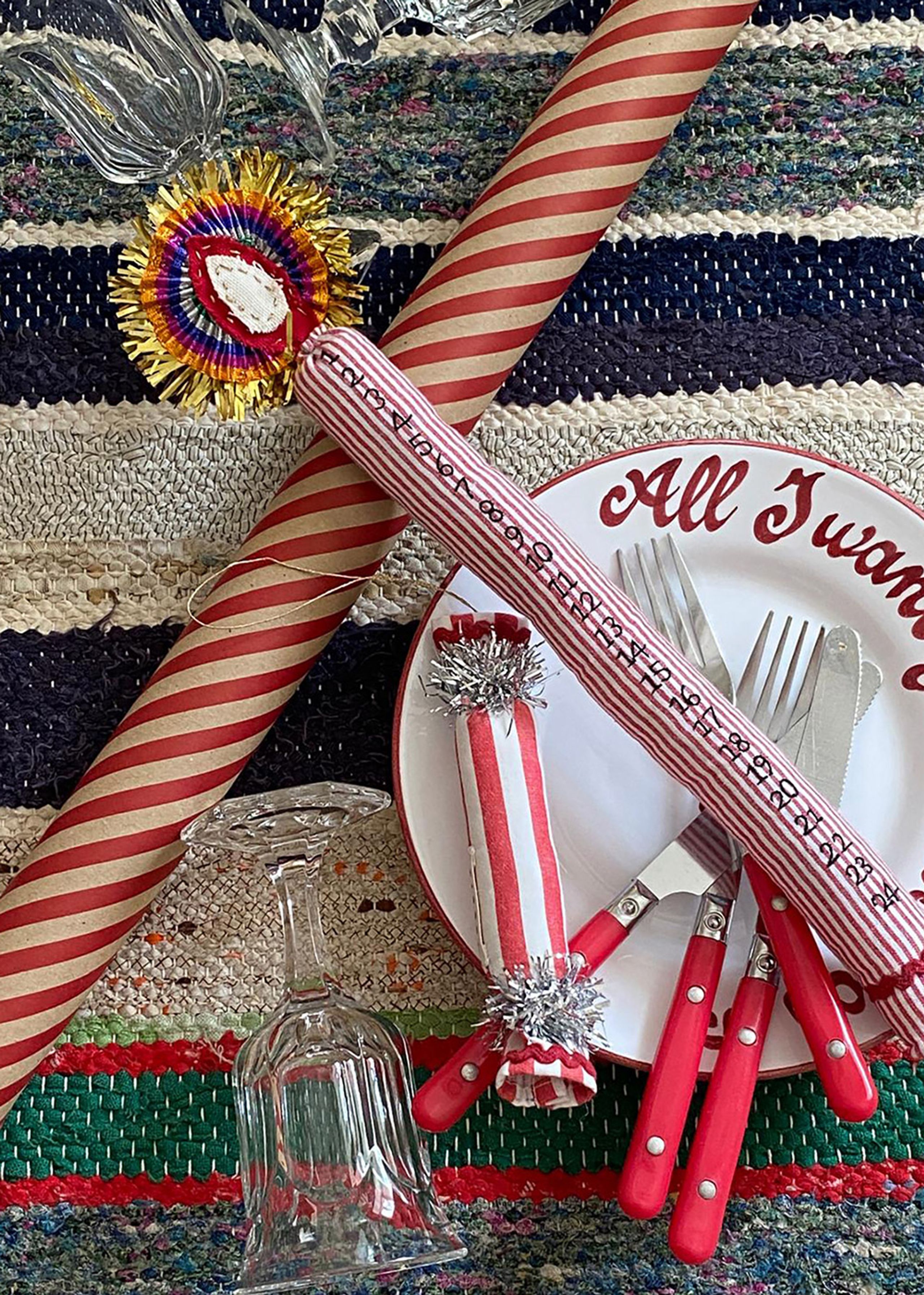 Sissel Edelbo - Christmas Ornaments - Calendar Light - Red Stripes