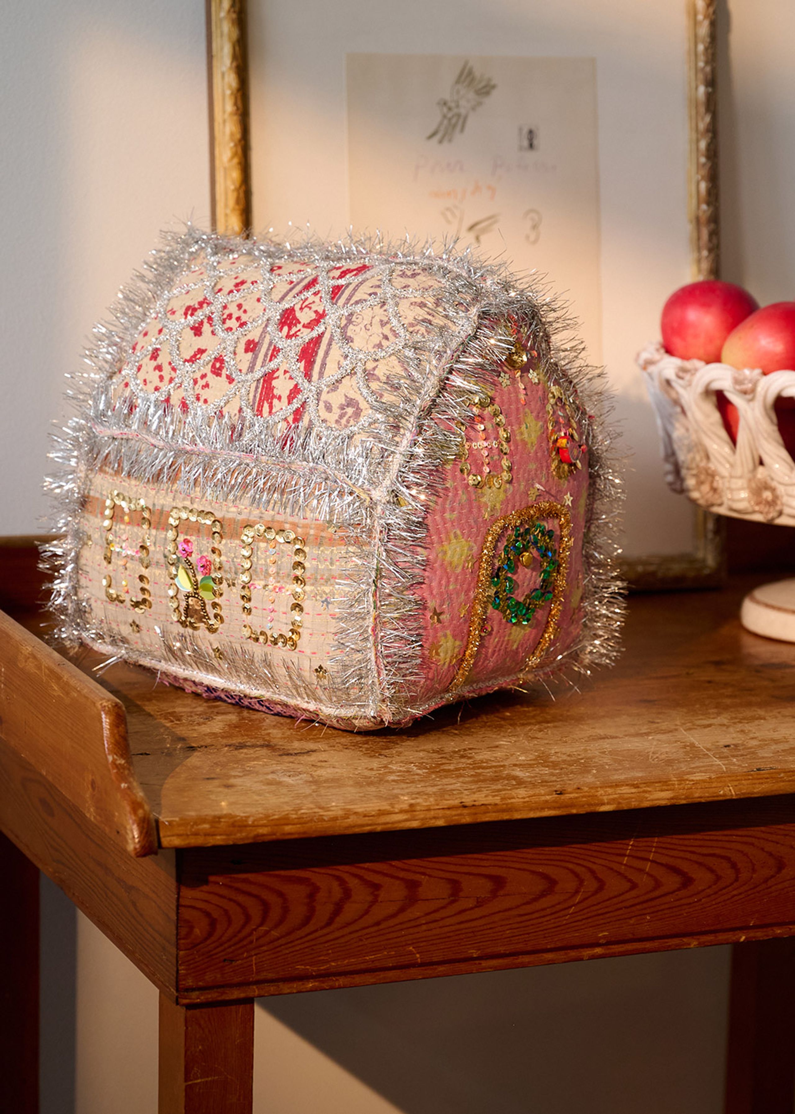 Sissel Edelbo - Julepynt - Large Gingerbread Kantha House - No. 206