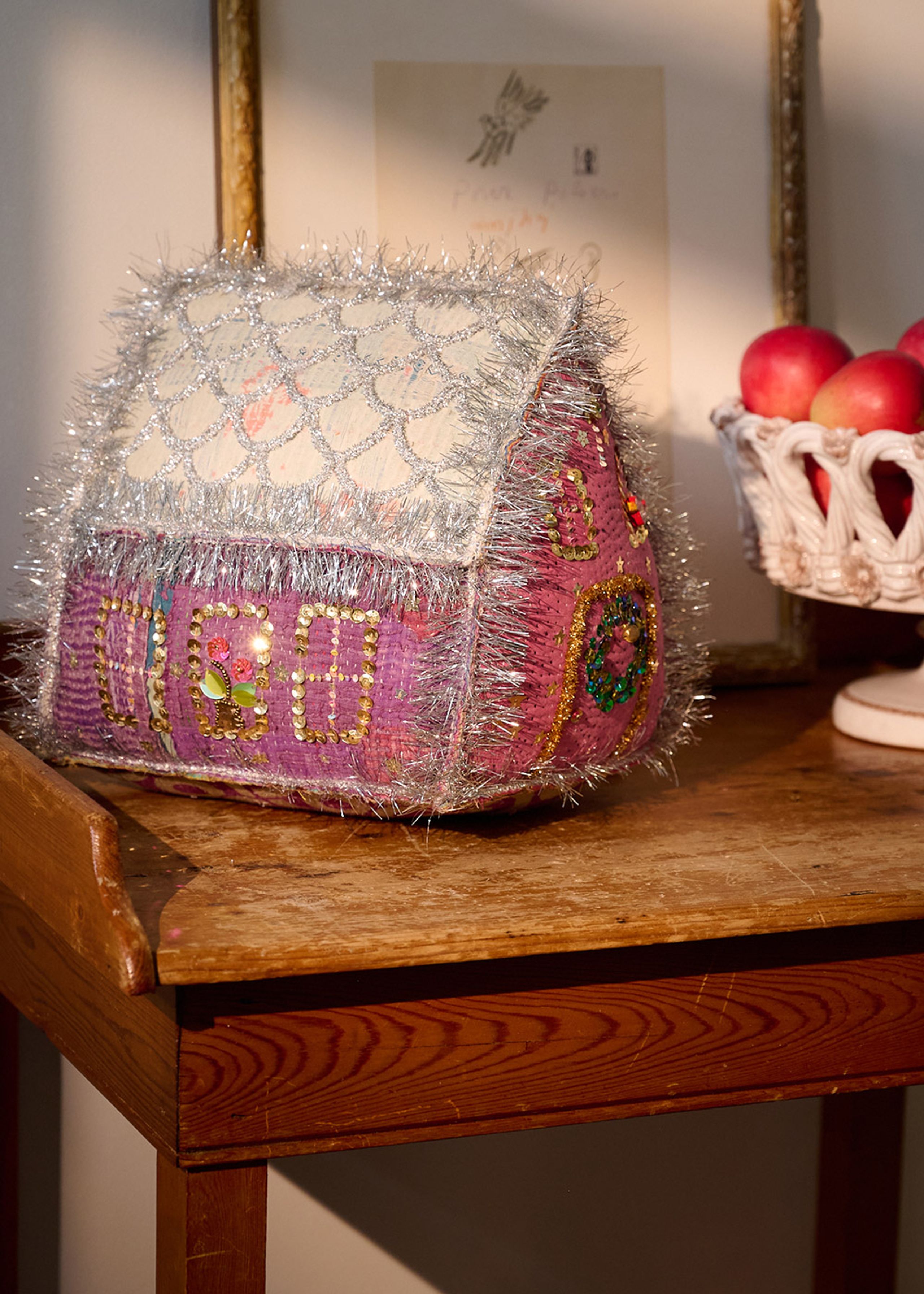 Sissel Edelbo - Julepynt - Large Gingerbread Kantha House - No. 223
