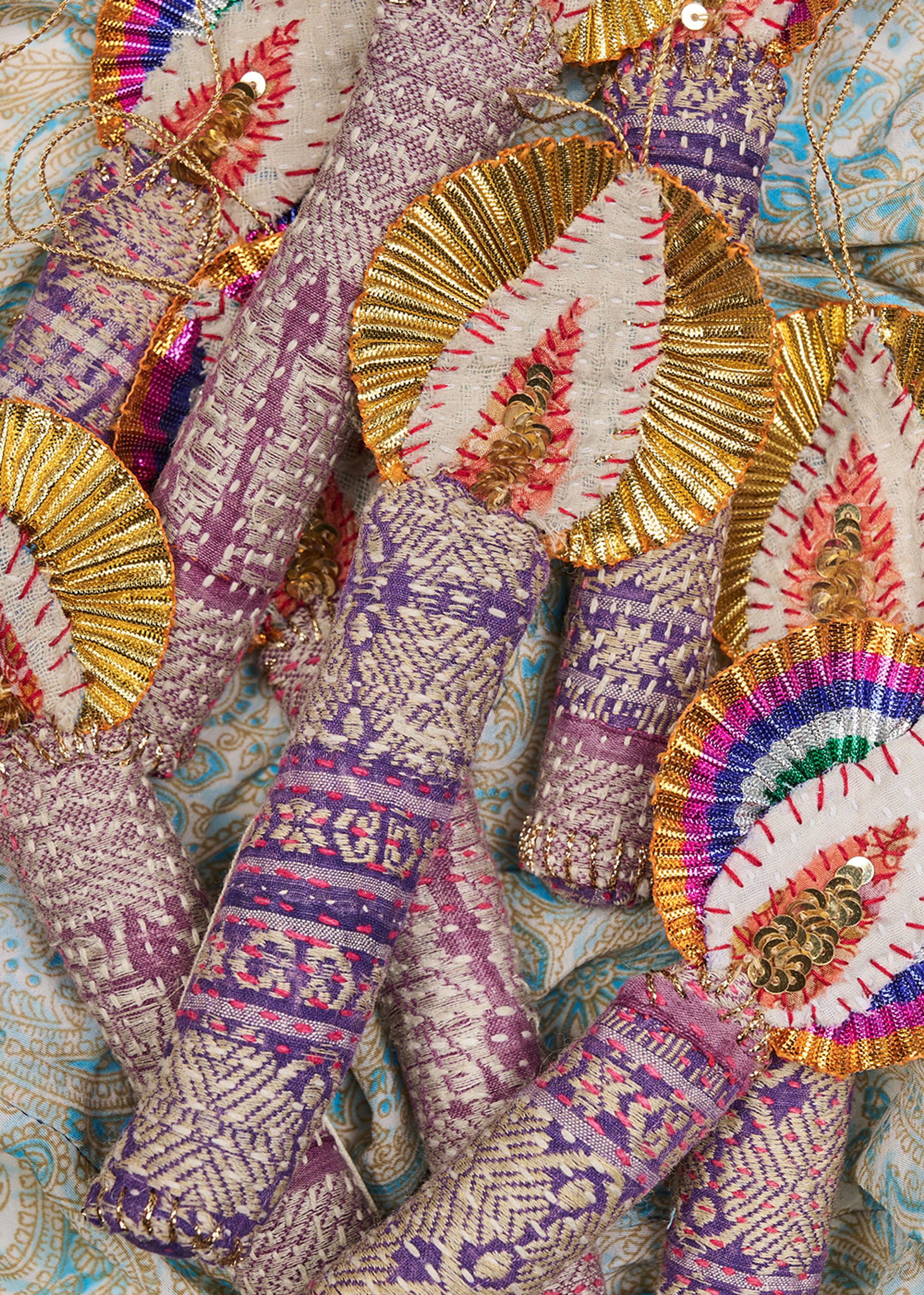 Sissel Edelbo - Vánoční ozdoby - Light Kantha Ornament - Starshine No. 26