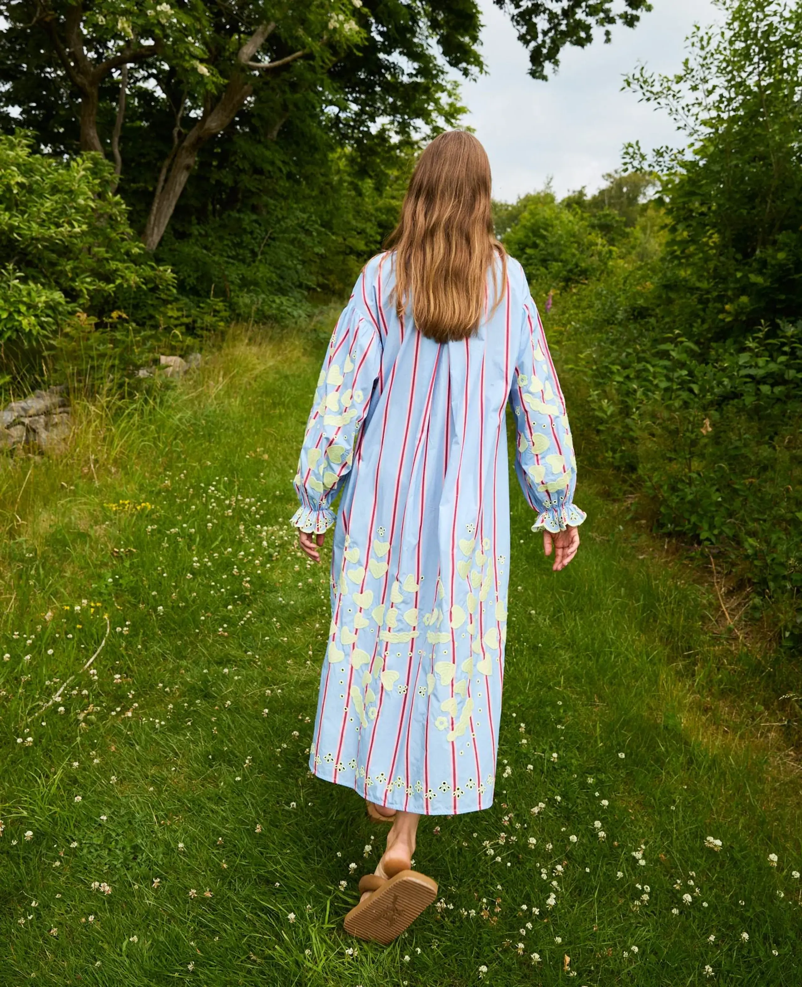 Sissel Edelbo - Dress - Elisabeth Dress - Bluebell Stripes