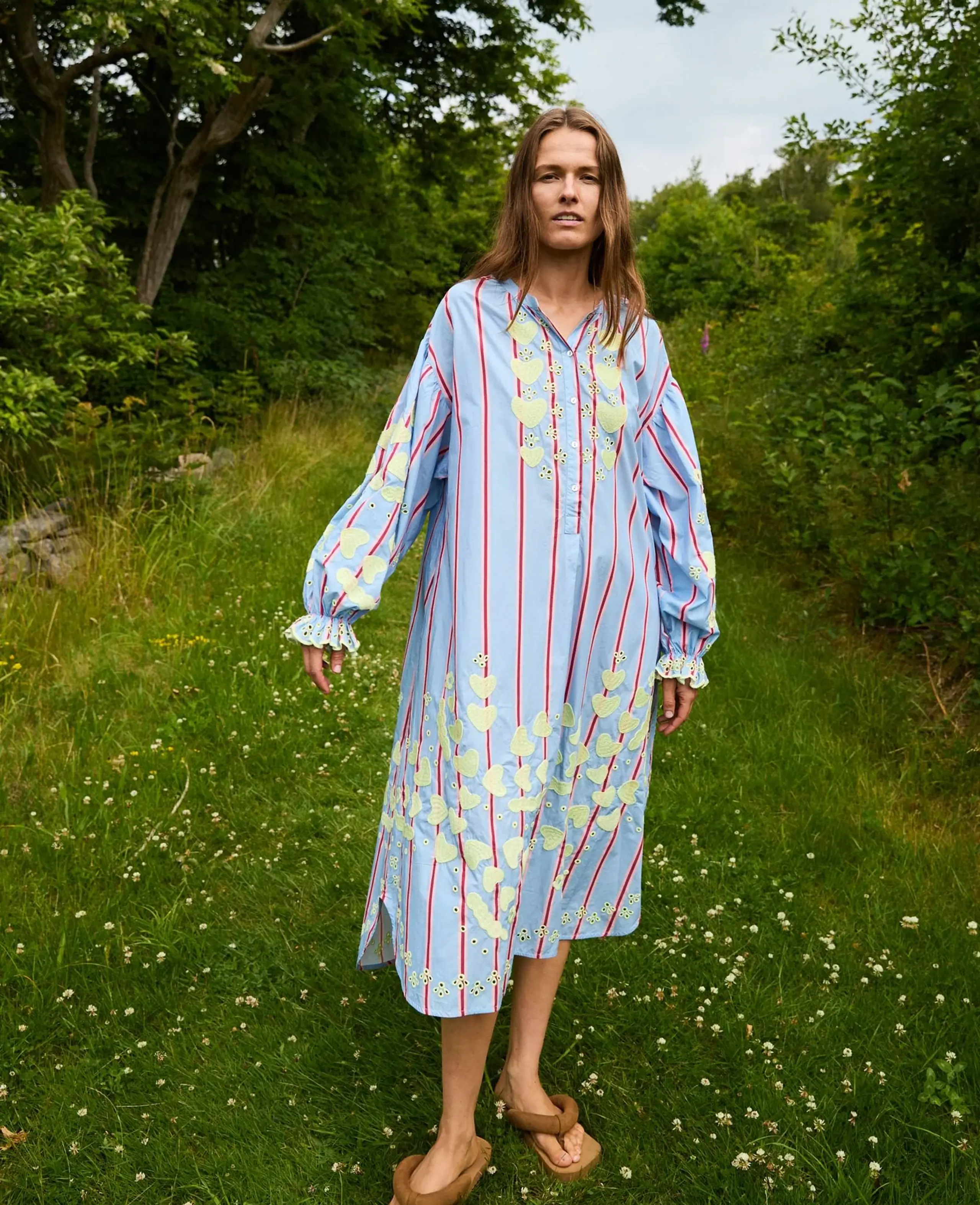 Sissel Edelbo - Dress - Elisabeth Dress - Bluebell Stripes