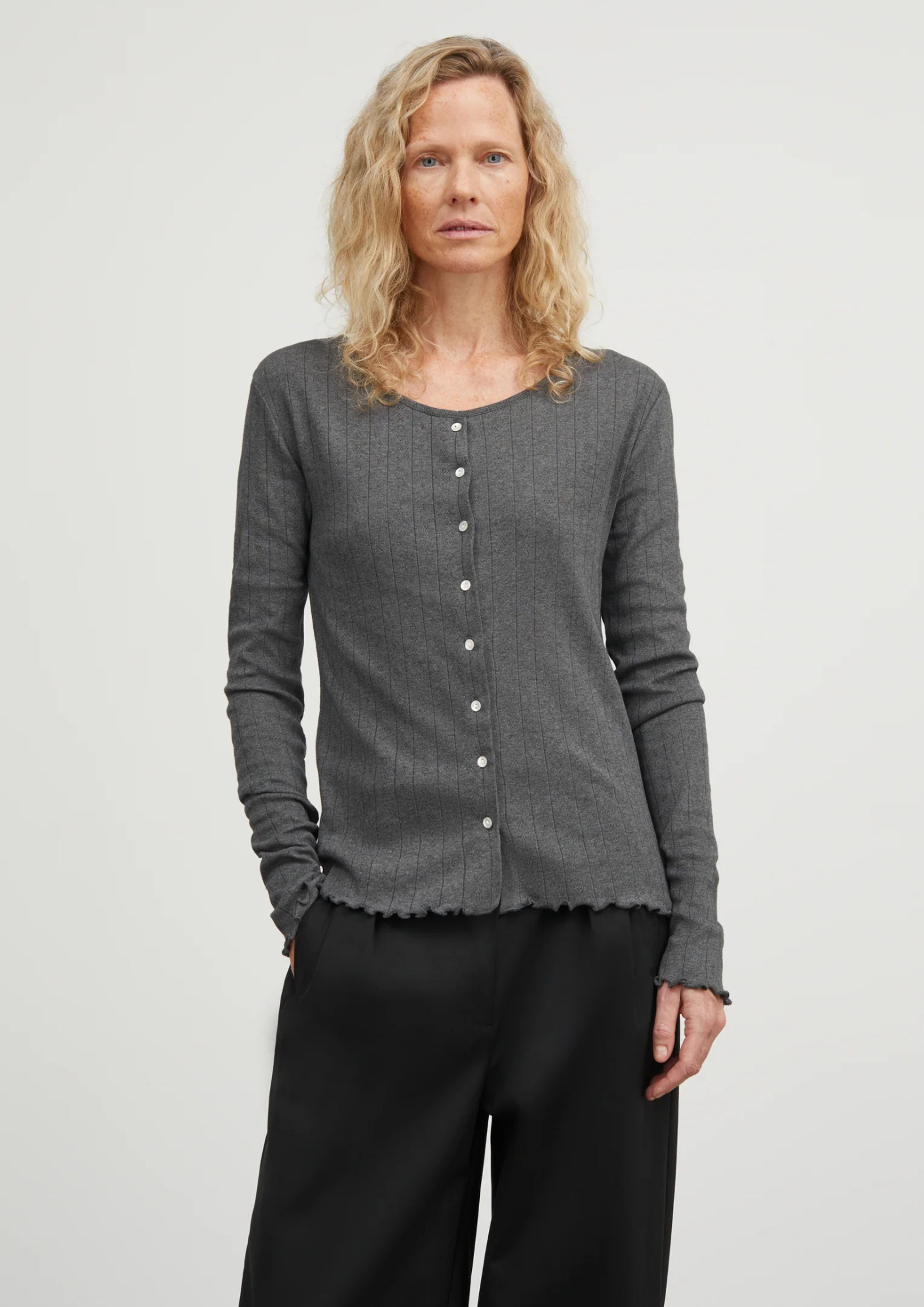 Skall Studio - Cardigan - Edie - Dark Grey Melange