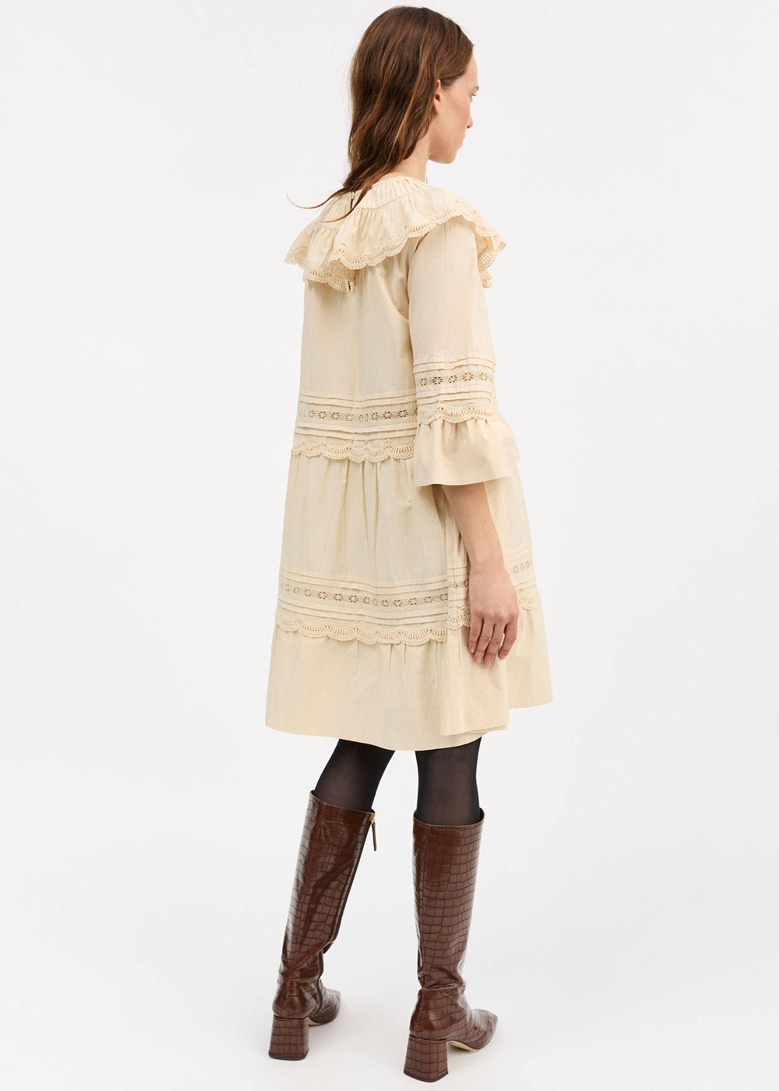 Skall Studio - Kleid - Leaf Dress - Antique beige