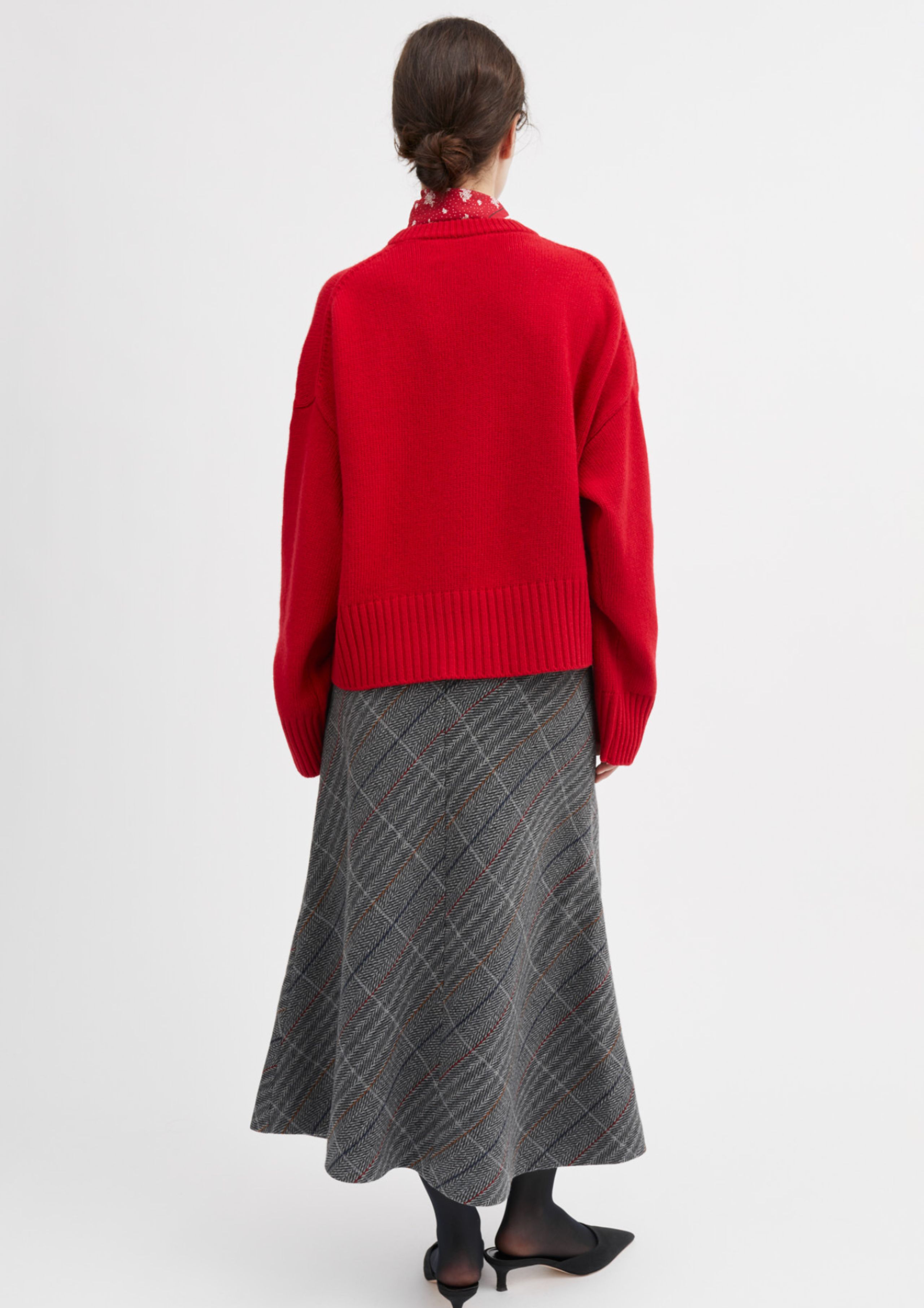 Skall Studio - Nederdel - Julian Skirt - Grey Herringbone