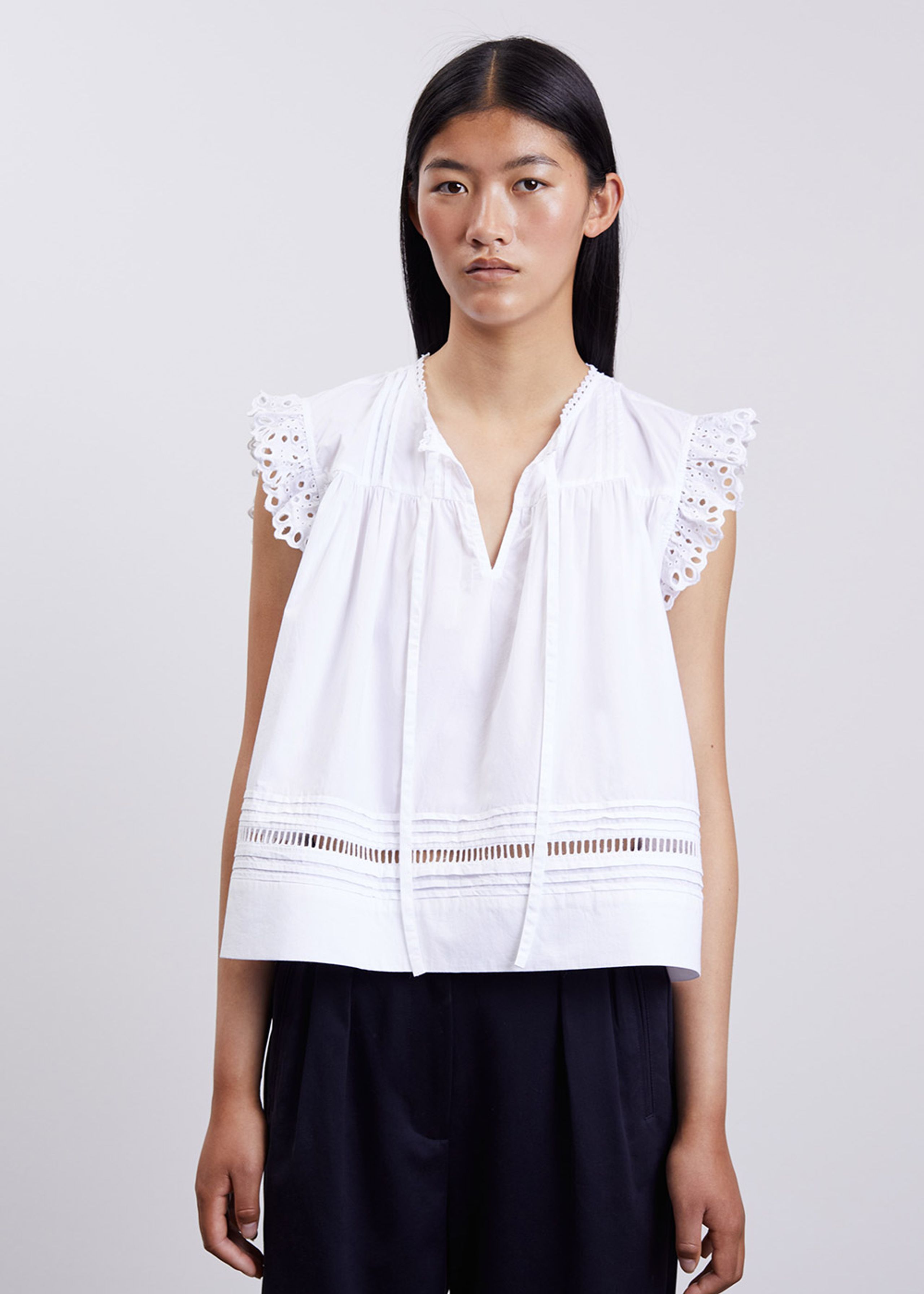 Skall Studio - Top - Asha Top - Optic White