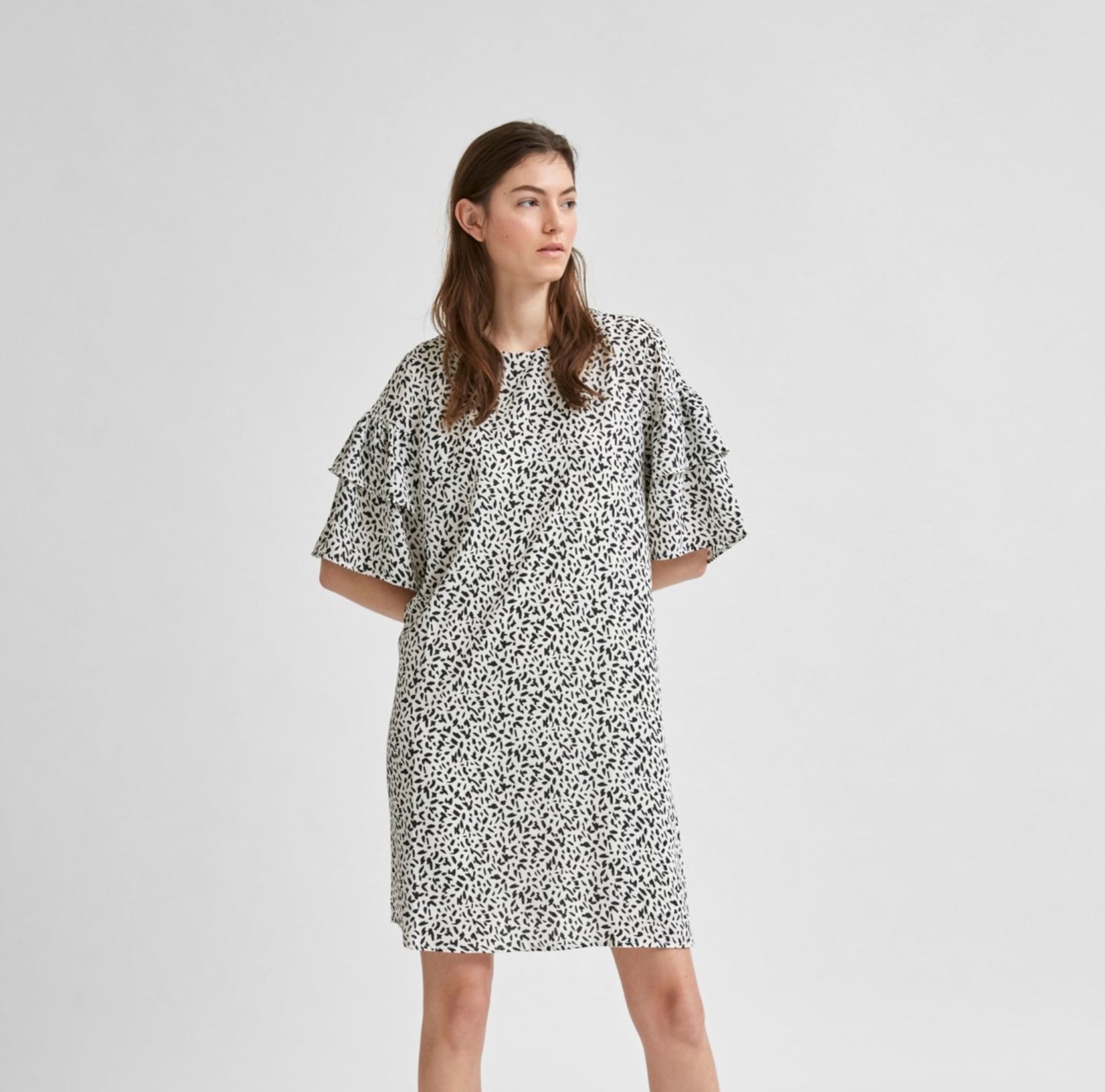  - - SLFCarla 2/4 Short Dress - Snow White