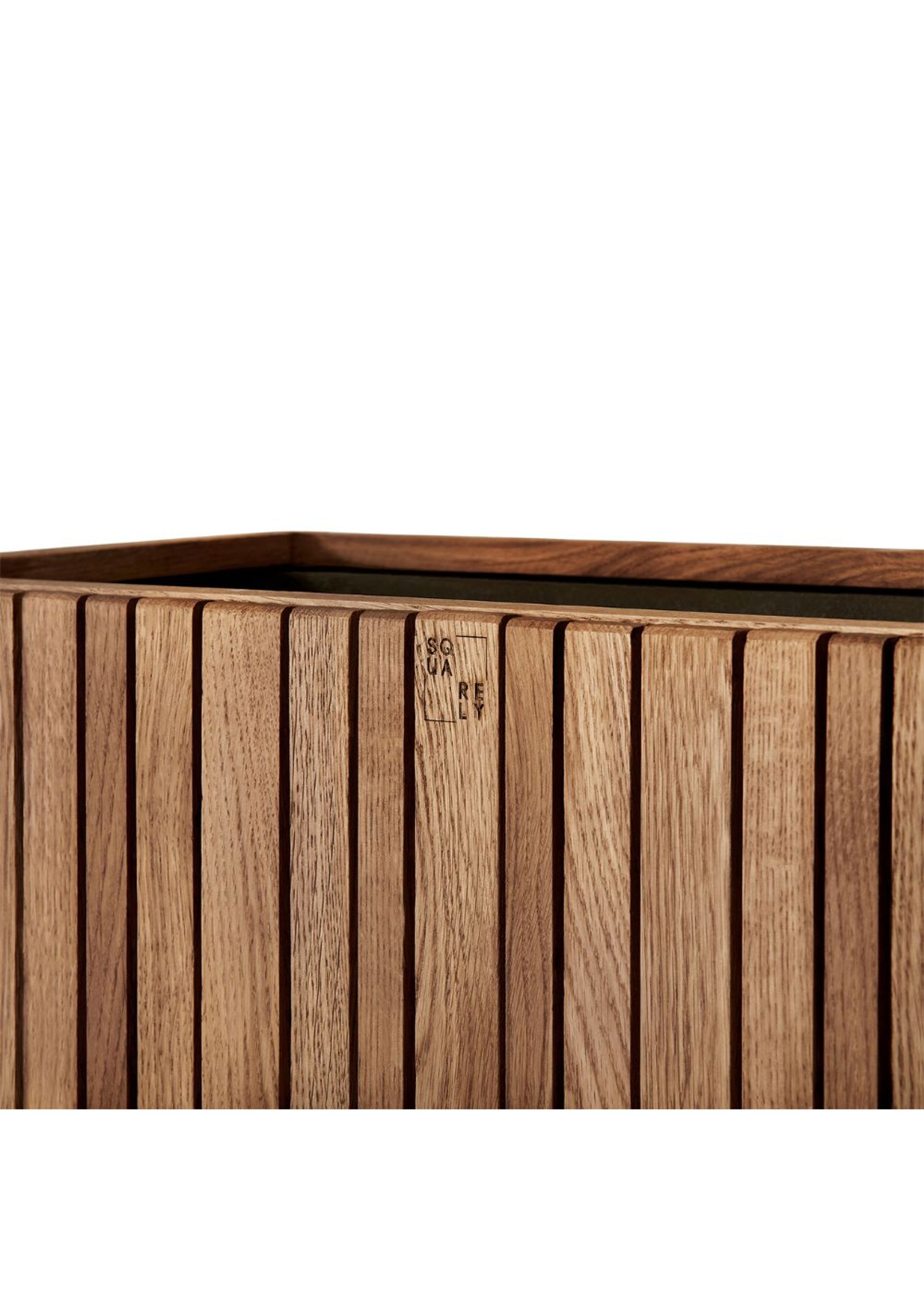 SQUARELY CPH - Plantekasse - GrowWIDE & HoldON - Dark Oak - Cognac Leather