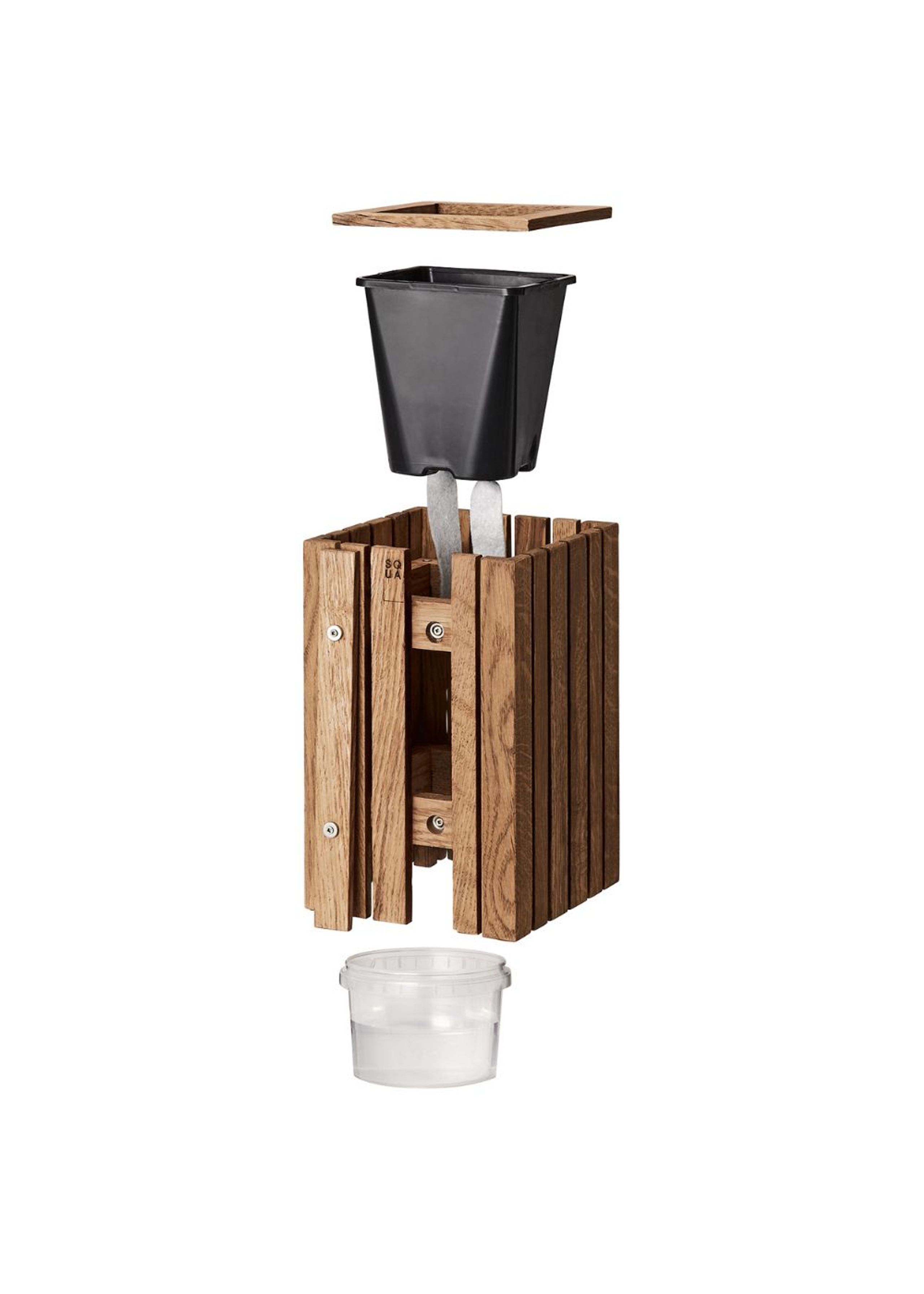 SQUARELY CPH - Pflanzkübel - GrowSMALL Wall - Dark Oak