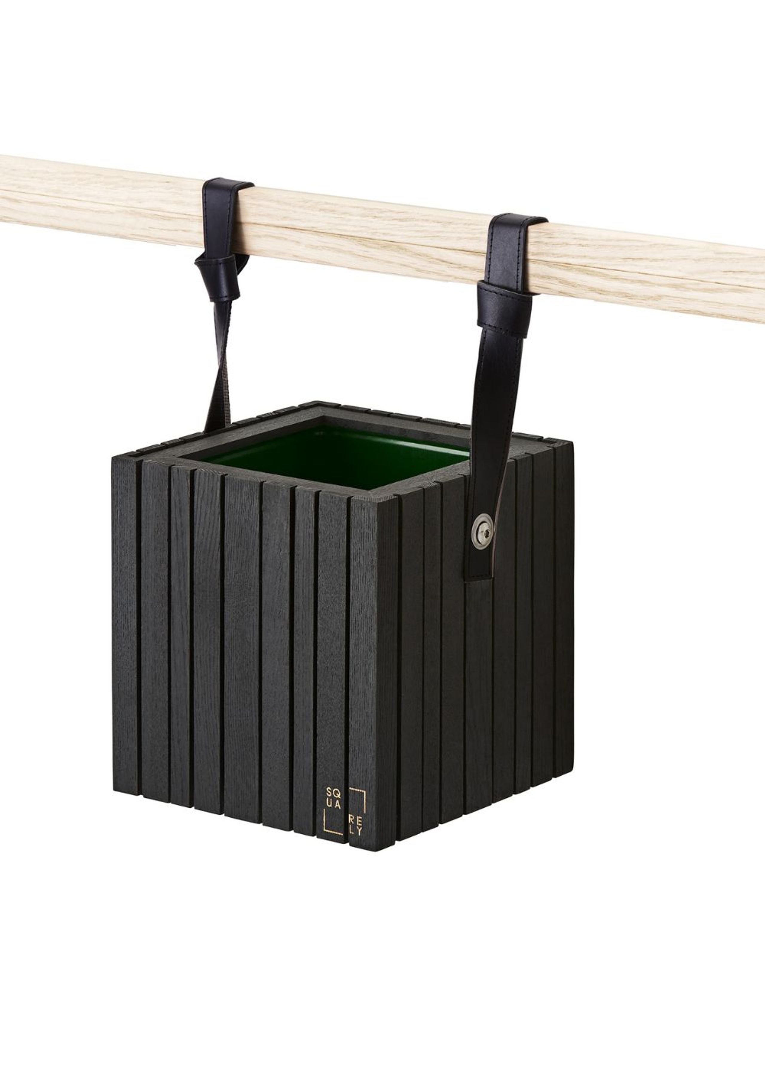 SQUARELY CPH - Plant Box - HoldON Leather - Black - Long