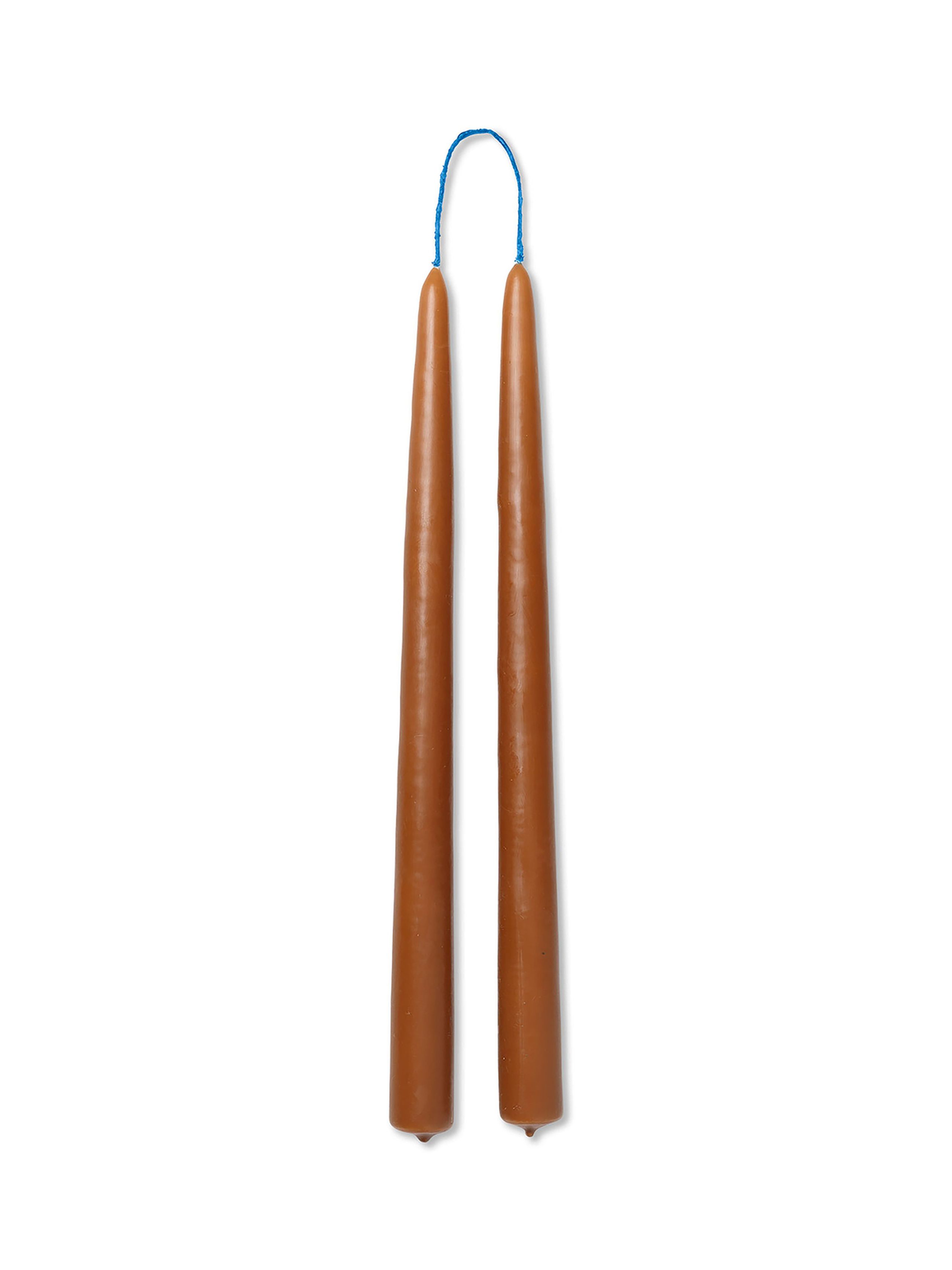 - Kaarsen - Dipped Candles - Set of 2 - Amber