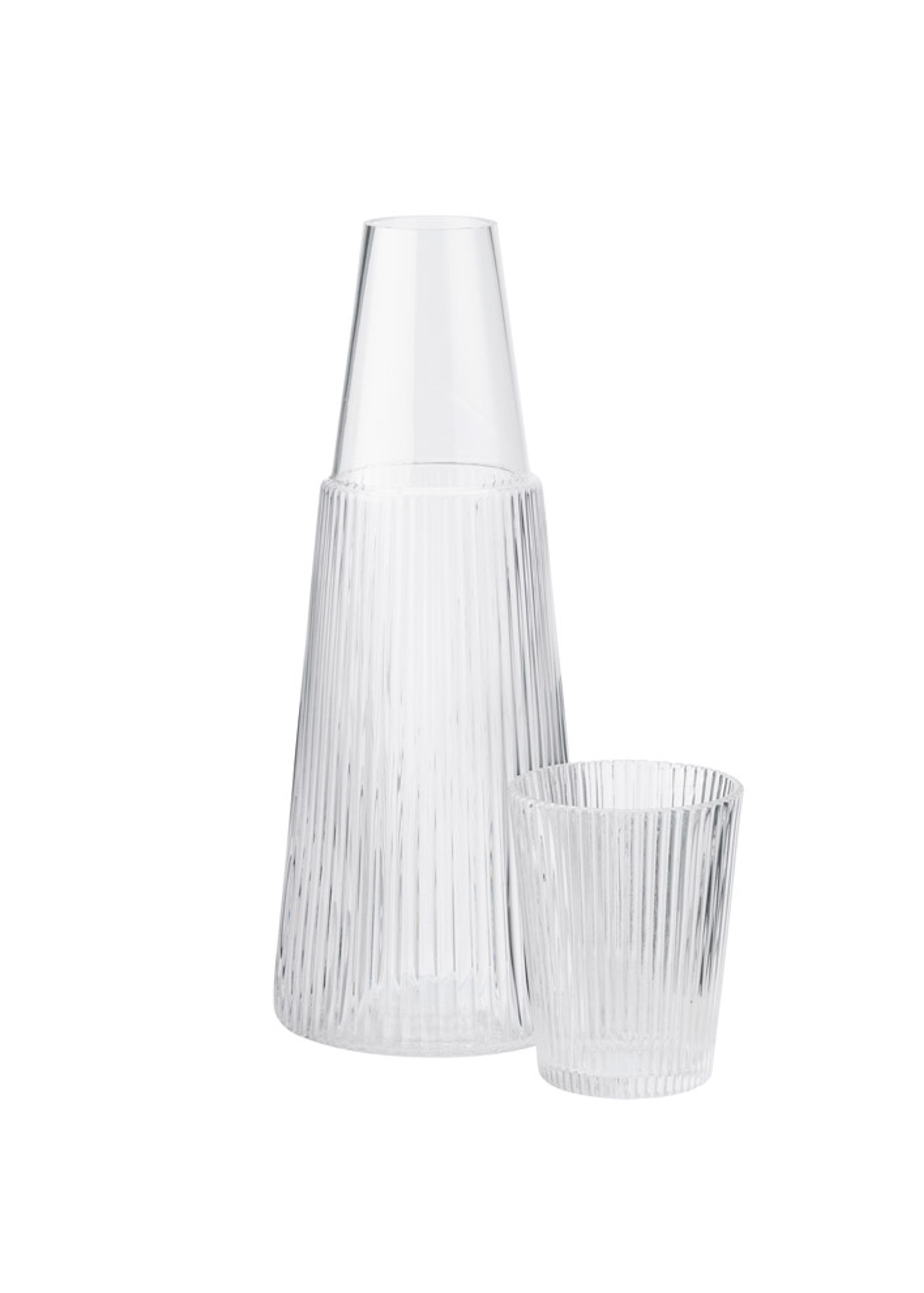 Stelton - Caraffa - Pilastro carafe with glass - Clear - 1 l