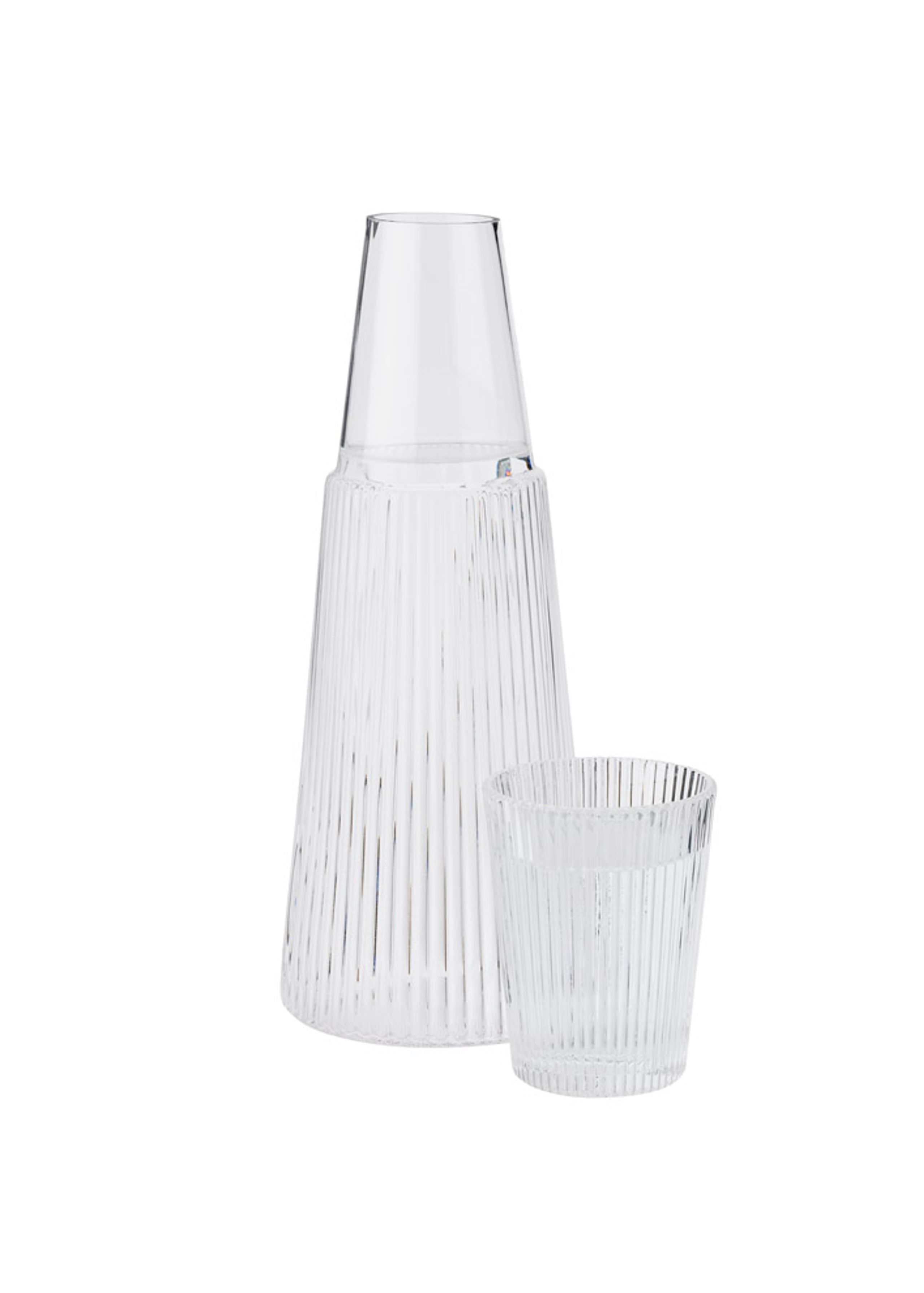Stelton - Caraffa - Pilastro carafe with glass - Clear - 1 l