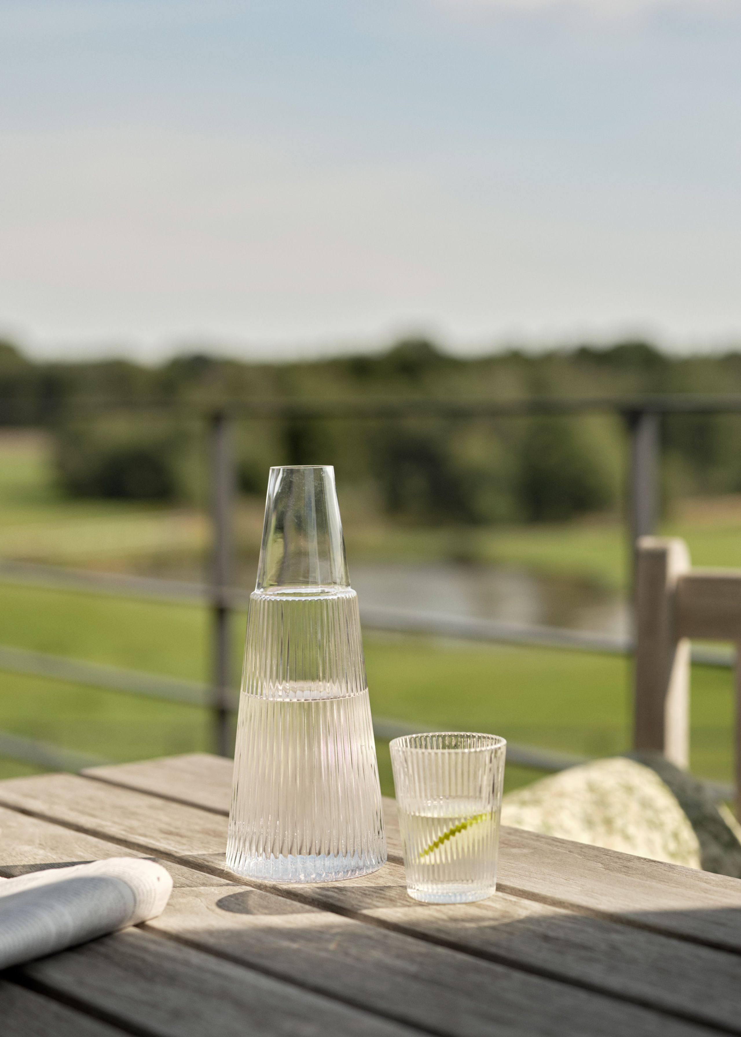 Stelton - Caraffa - Pilastro carafe with glass - Clear - 1 l