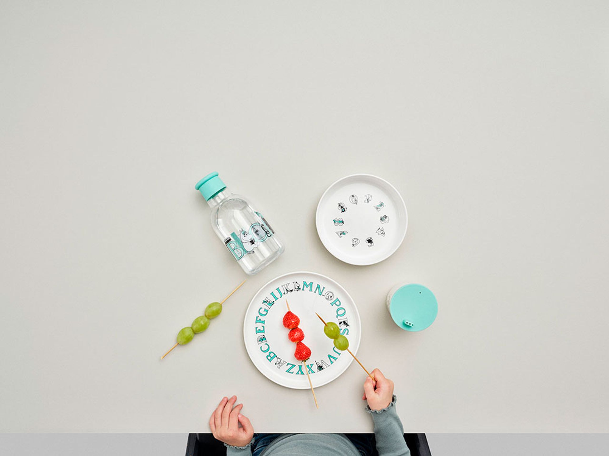 Stelton - Plate - Moomin ABC plate - Turqouise