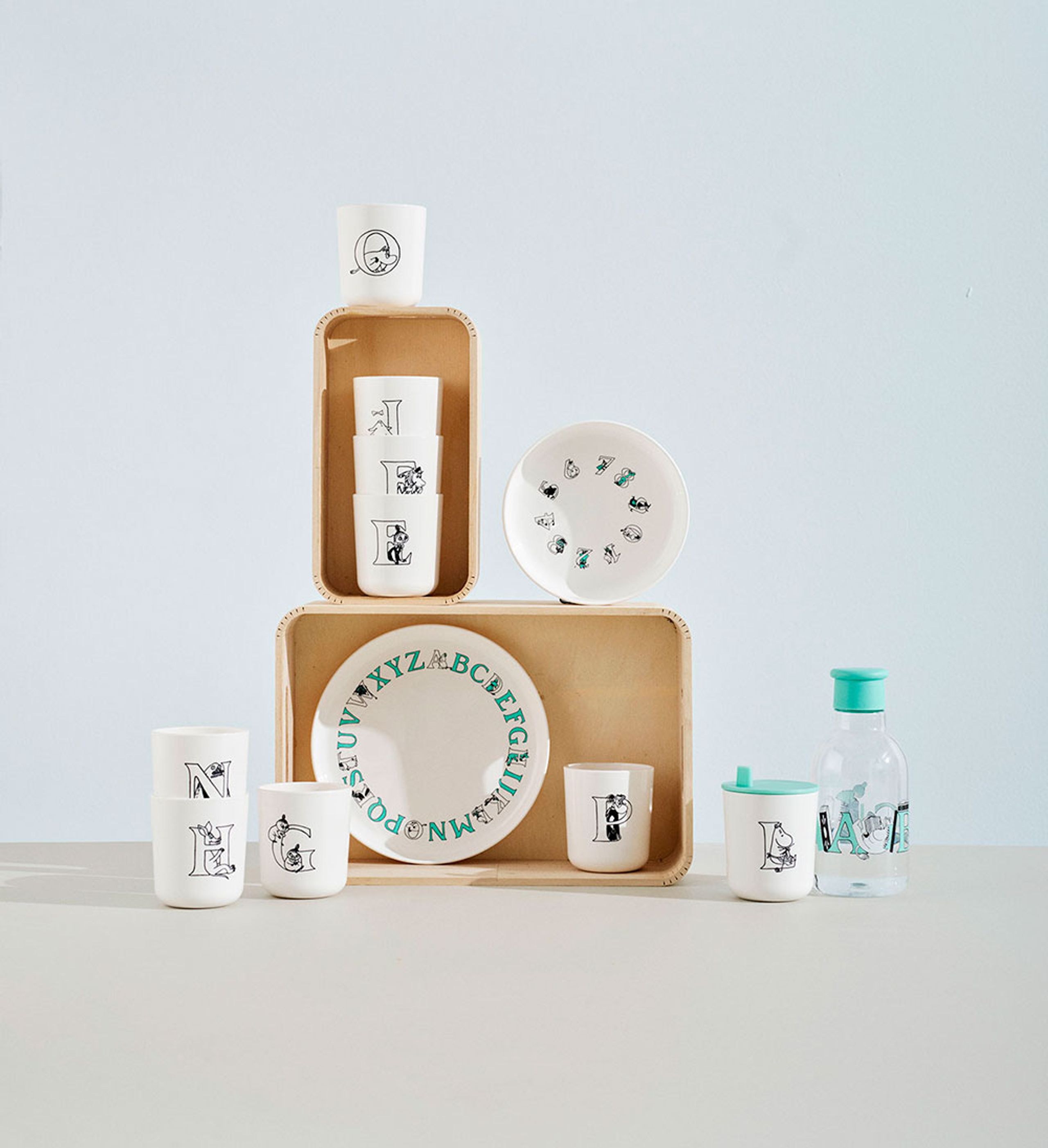 Stelton - Plate - Moomin ABC plate - Turqouise