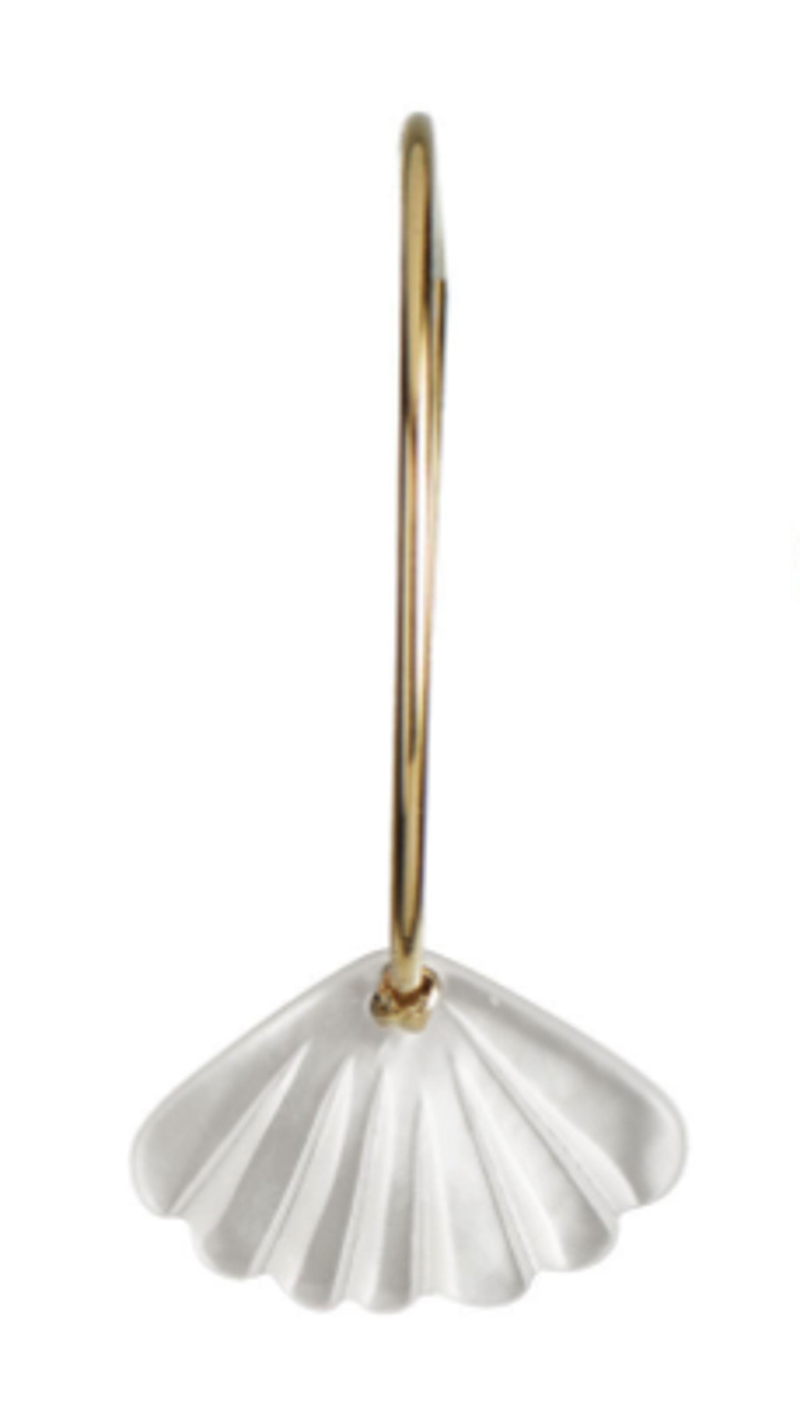 Stine A - Boucle d'oreille - Hoop with White Seashell Earring - Gold