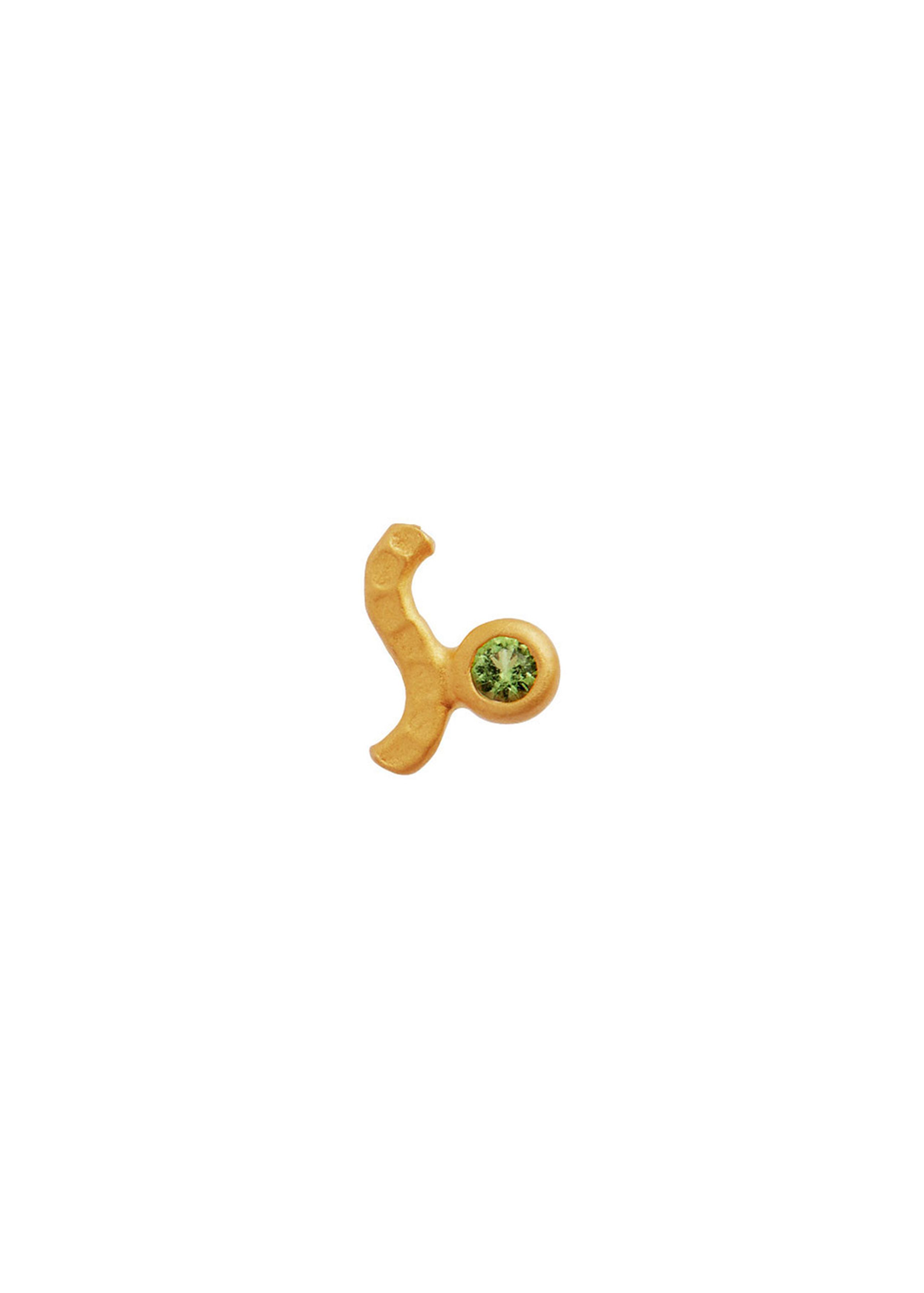 Stine A - Boucle d'oreille - Petit Wave Earring - Gold / Olive