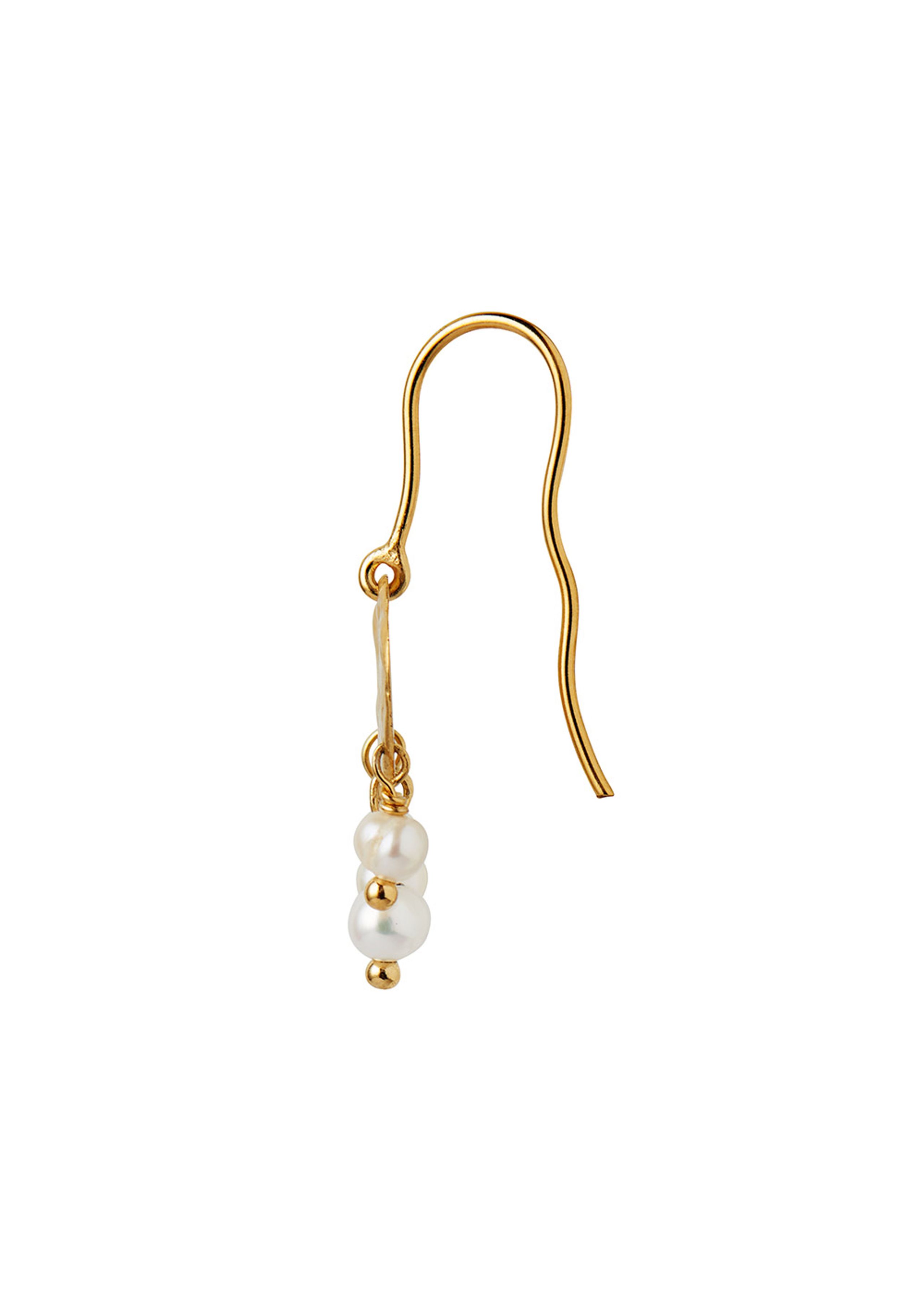 Stine A - Kolczyki - Big Gold Splash Earring – Elegant Pearls - Gold