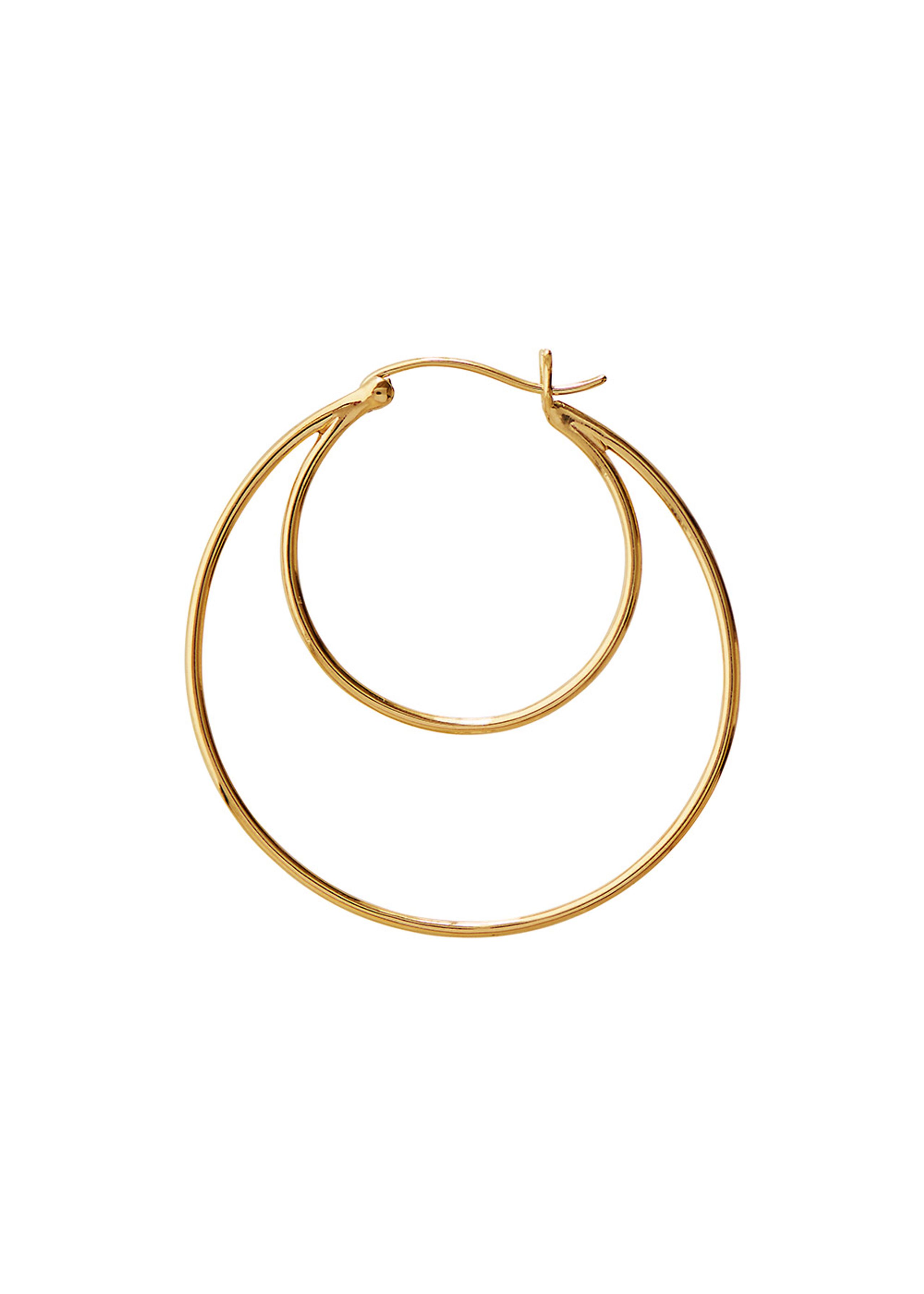 Stine A - Earring - Double Creol Grande Earring - Goldplated