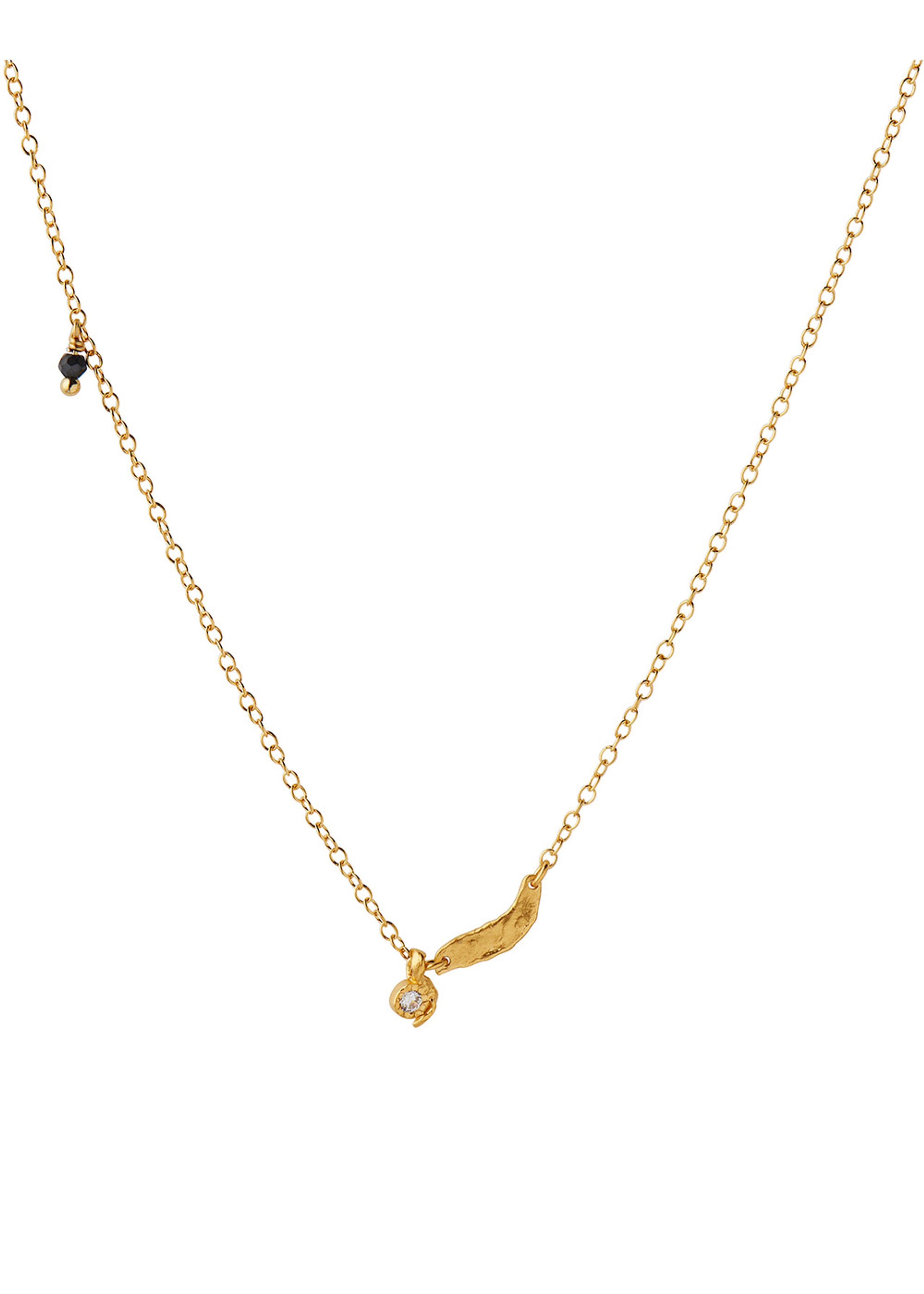 Stine A - Náhrdelník - Flow Splash Necklace with Stones - Gold