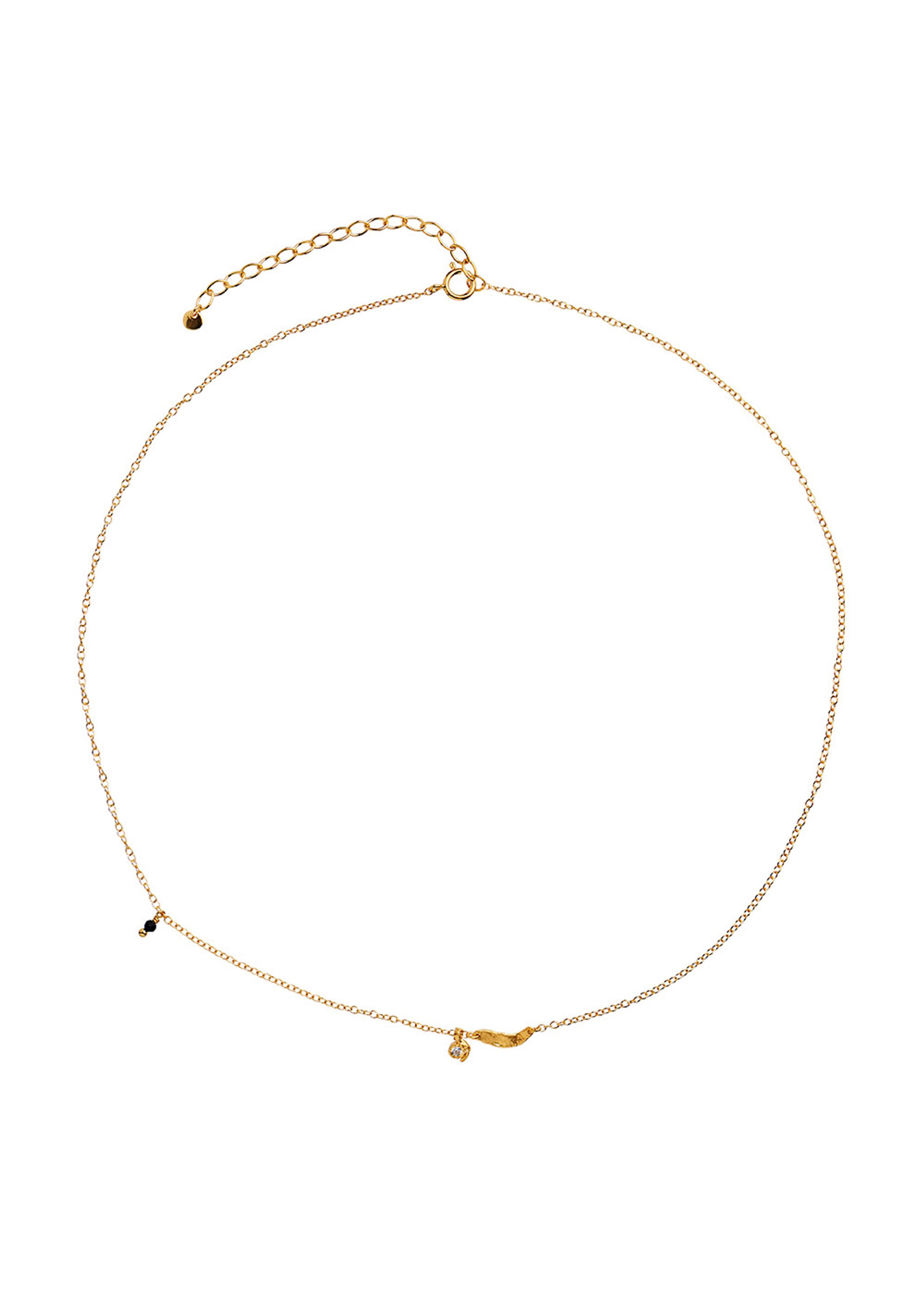 Stine A - Náhrdelník - Flow Splash Necklace with Stones - Gold