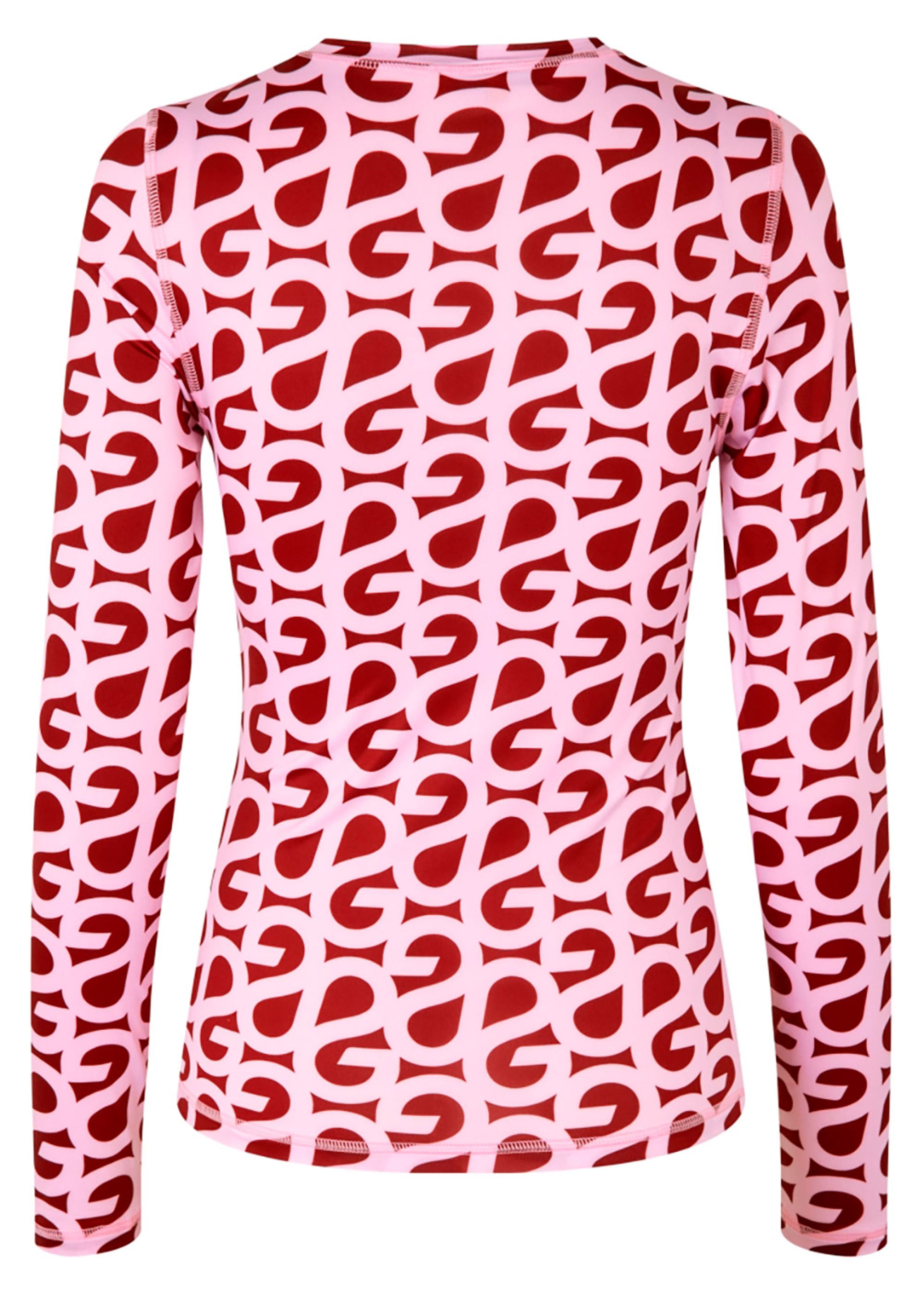 Stine Goya - Bluse - Elastic Long Sleeve Top - SG Logo Burgundy Pink