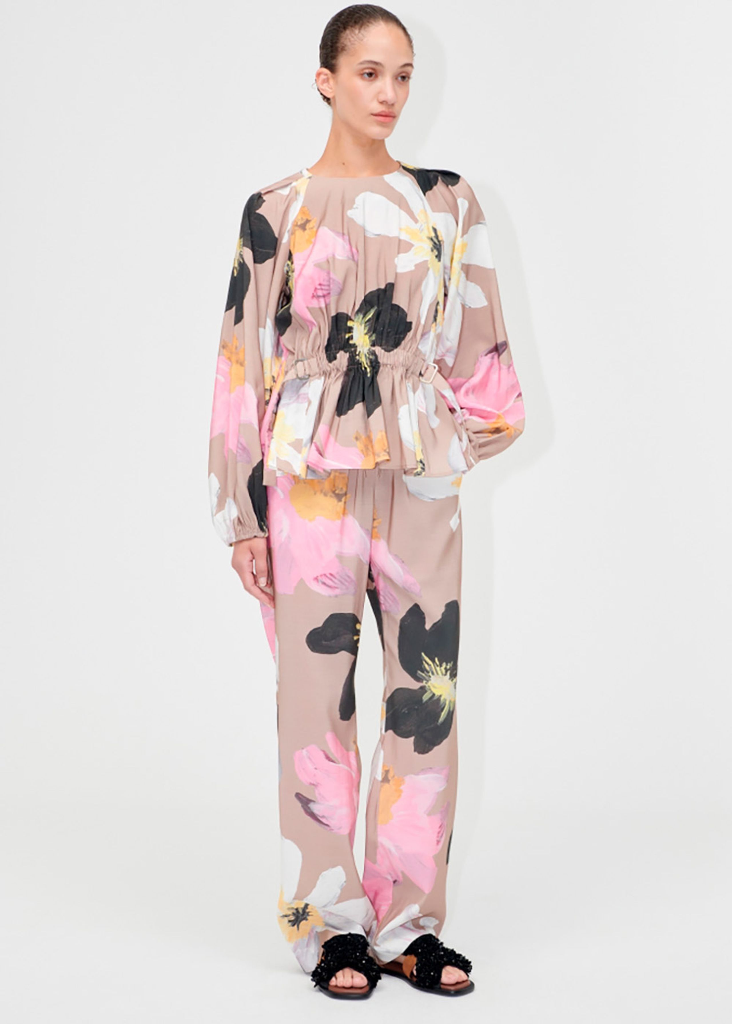 Stine Goya - Housut - Elasticated Long Pants - Wild Flowers