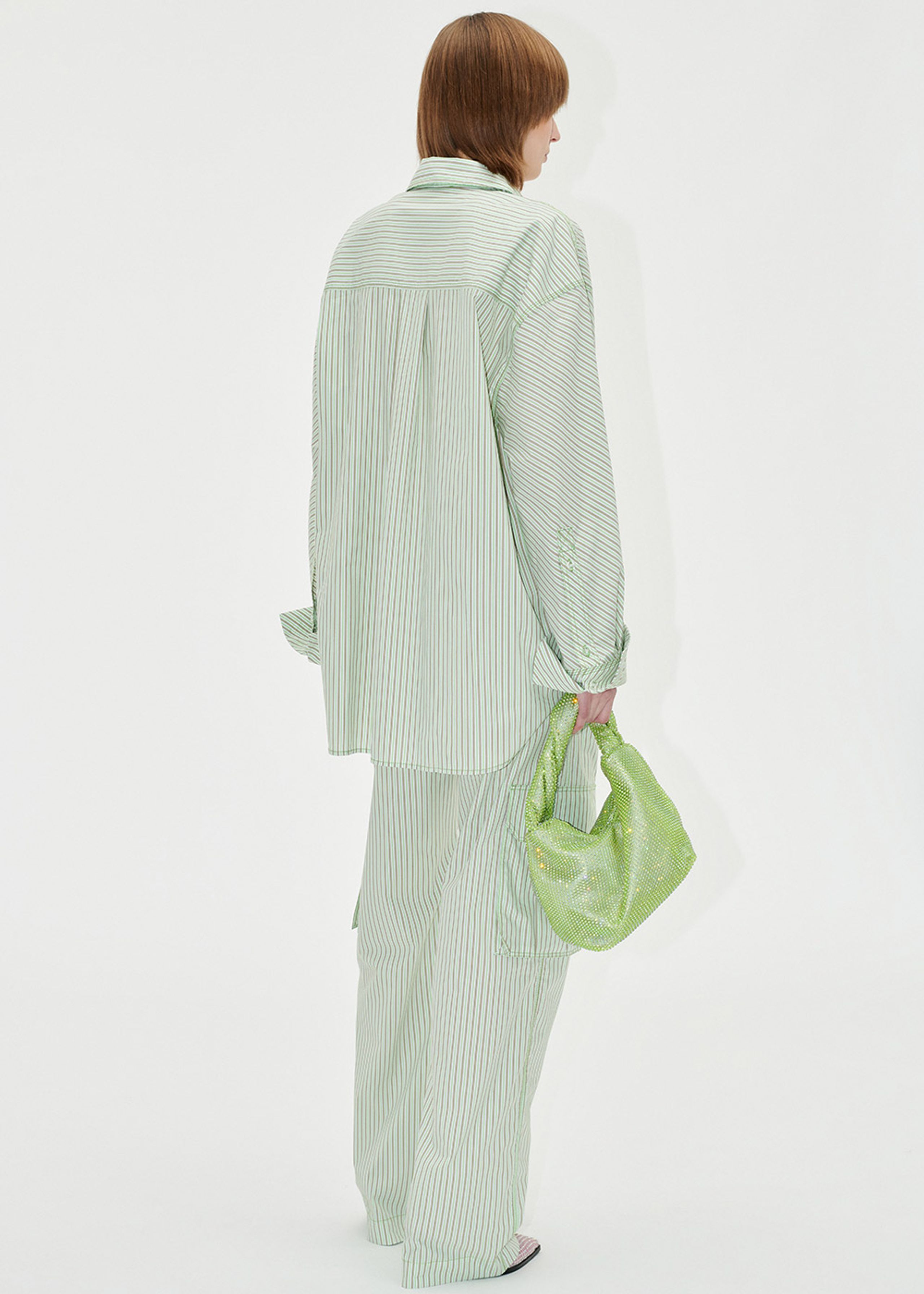 Stine Goya - Pants - Fatuna - Green Stripes