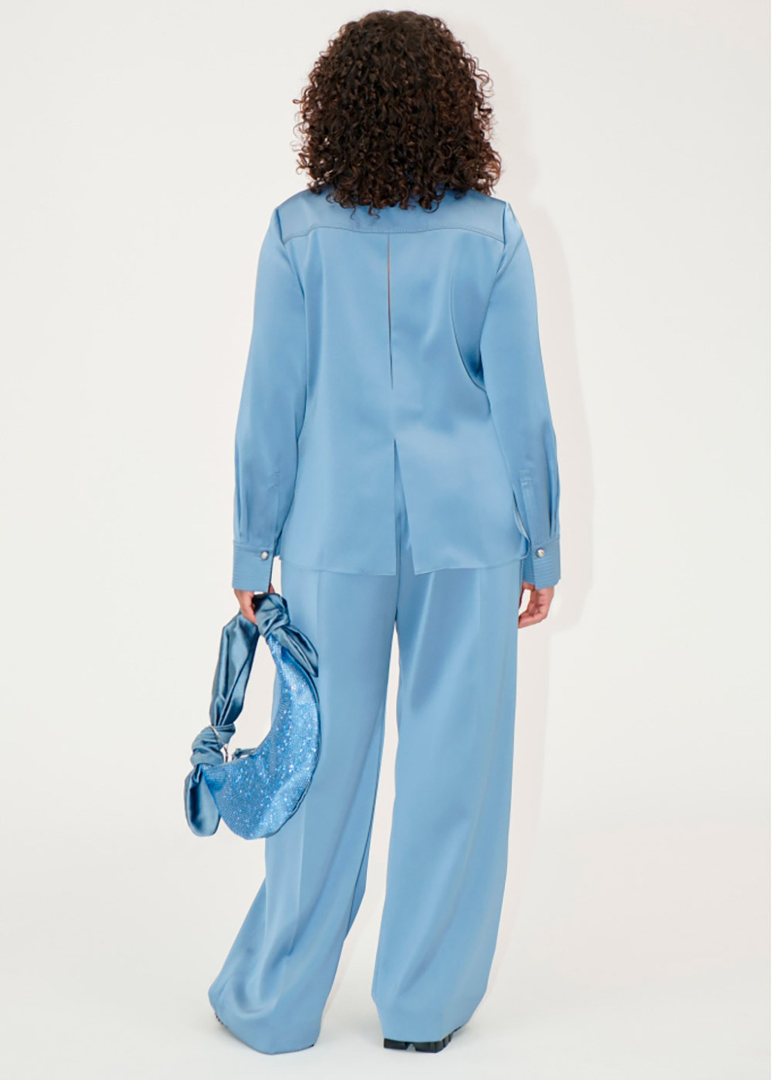 Stine Goya - Bukser - Wide Leg Long Pants - Infinity Blue
