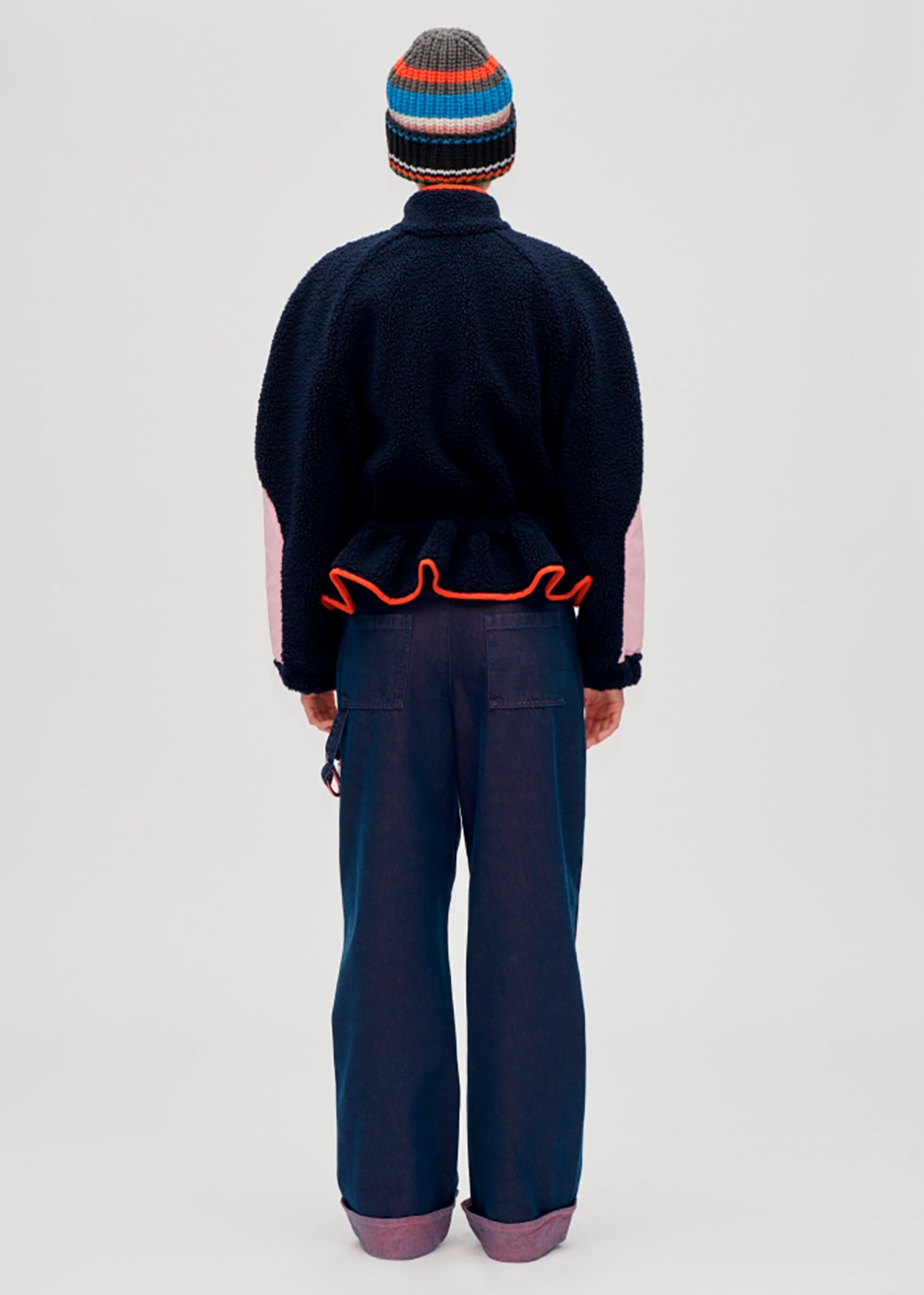 Stine Goya - Bunda - Dropped Shoulder Gathered Jacket - Black Iris