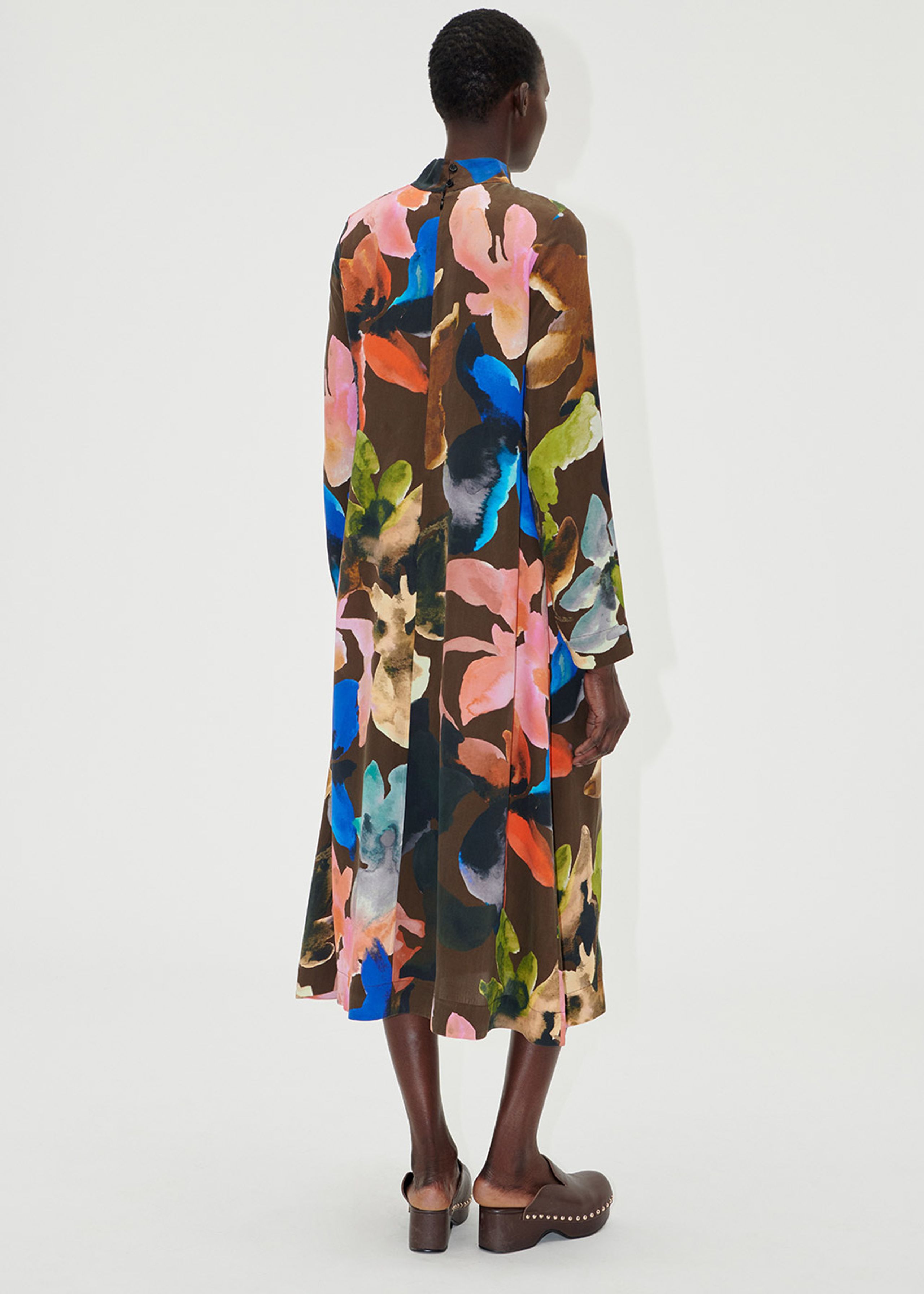 Stine Goya - Šaty - Long Sleeve Midi Dress - Aquarelle Garden