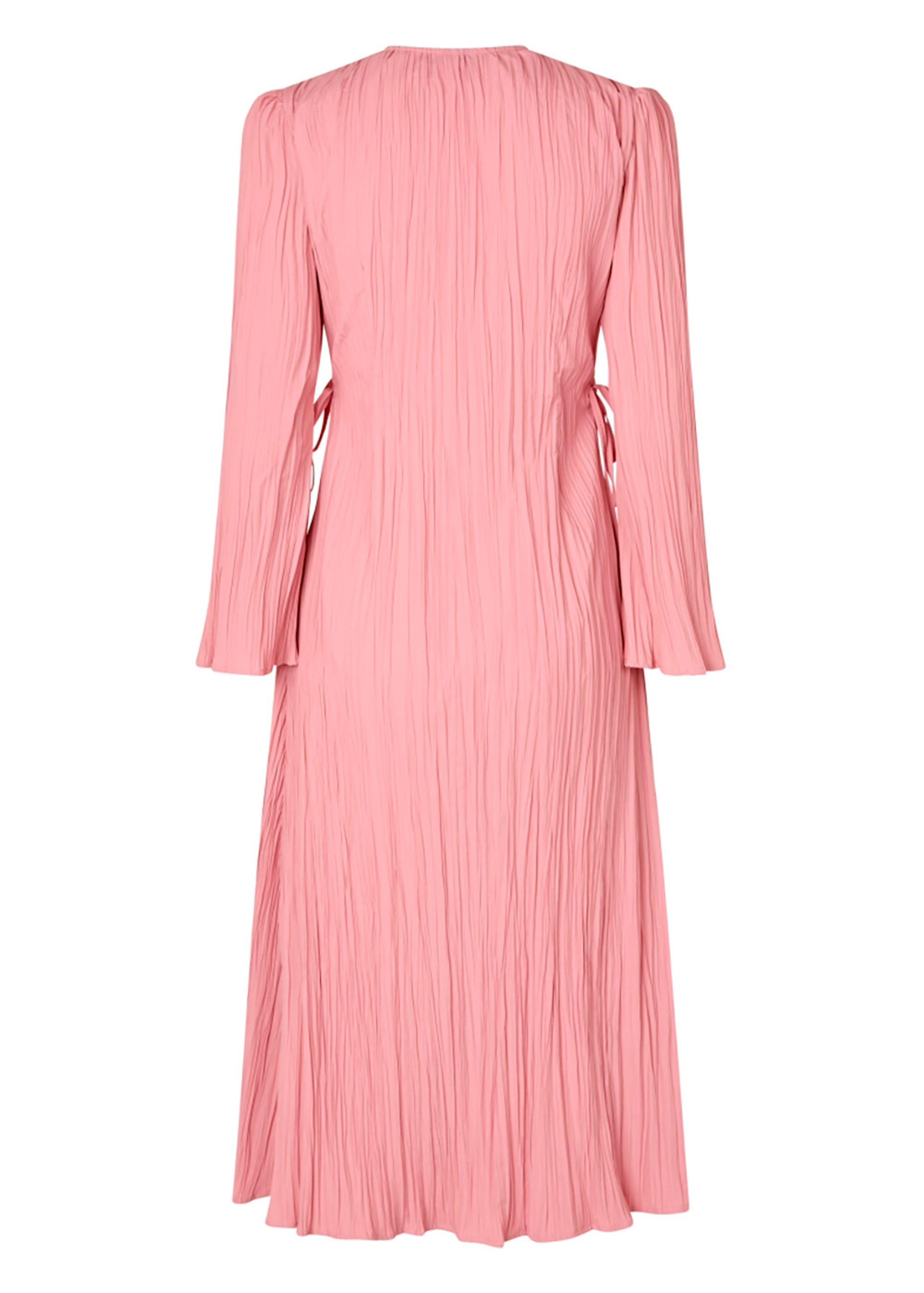 Stine Goya - Abito - Long Sleeve Wrap Tie Dress - Pink Nectar
