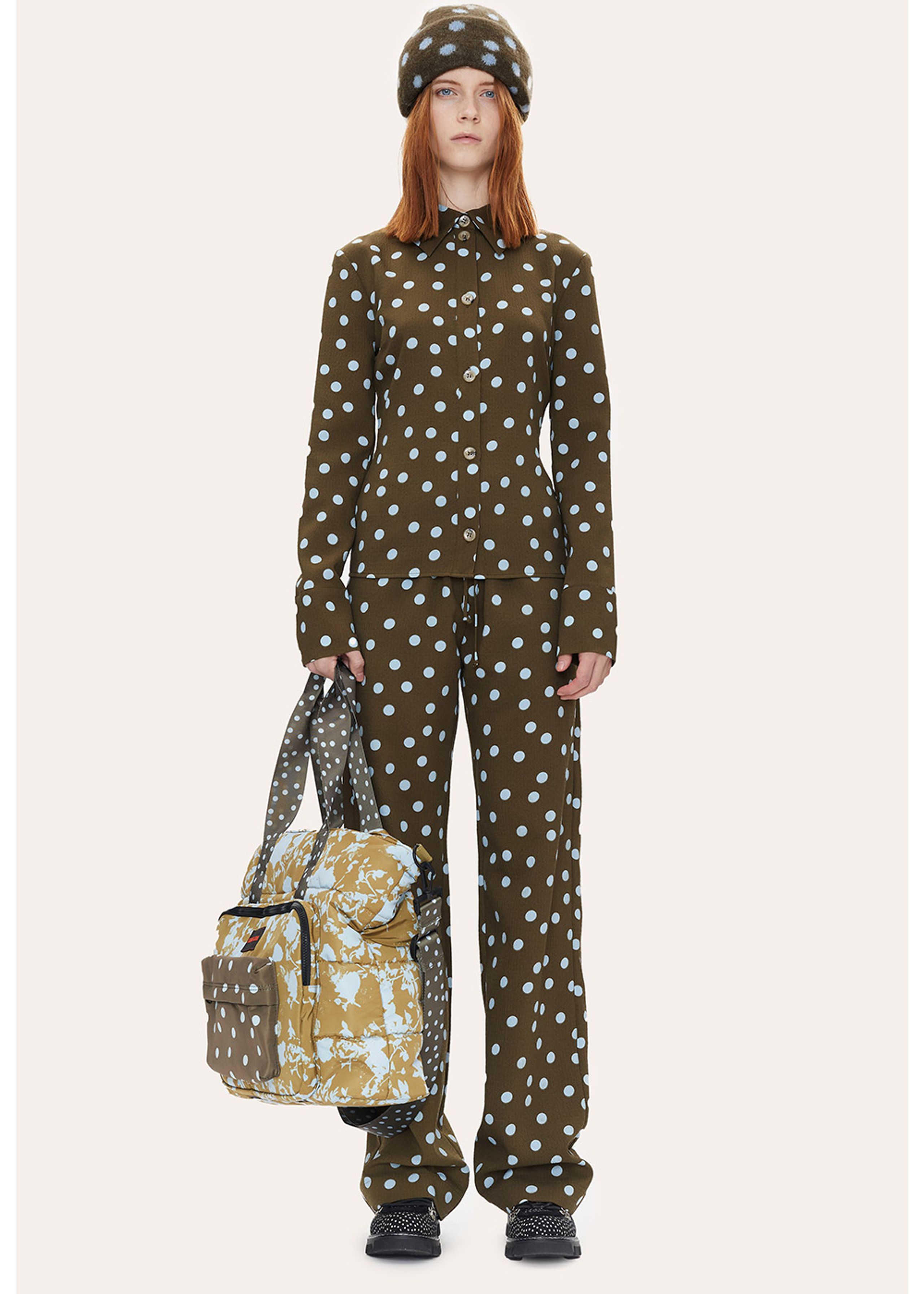 Stine Goya - Shirt - Wes - Blue Dots