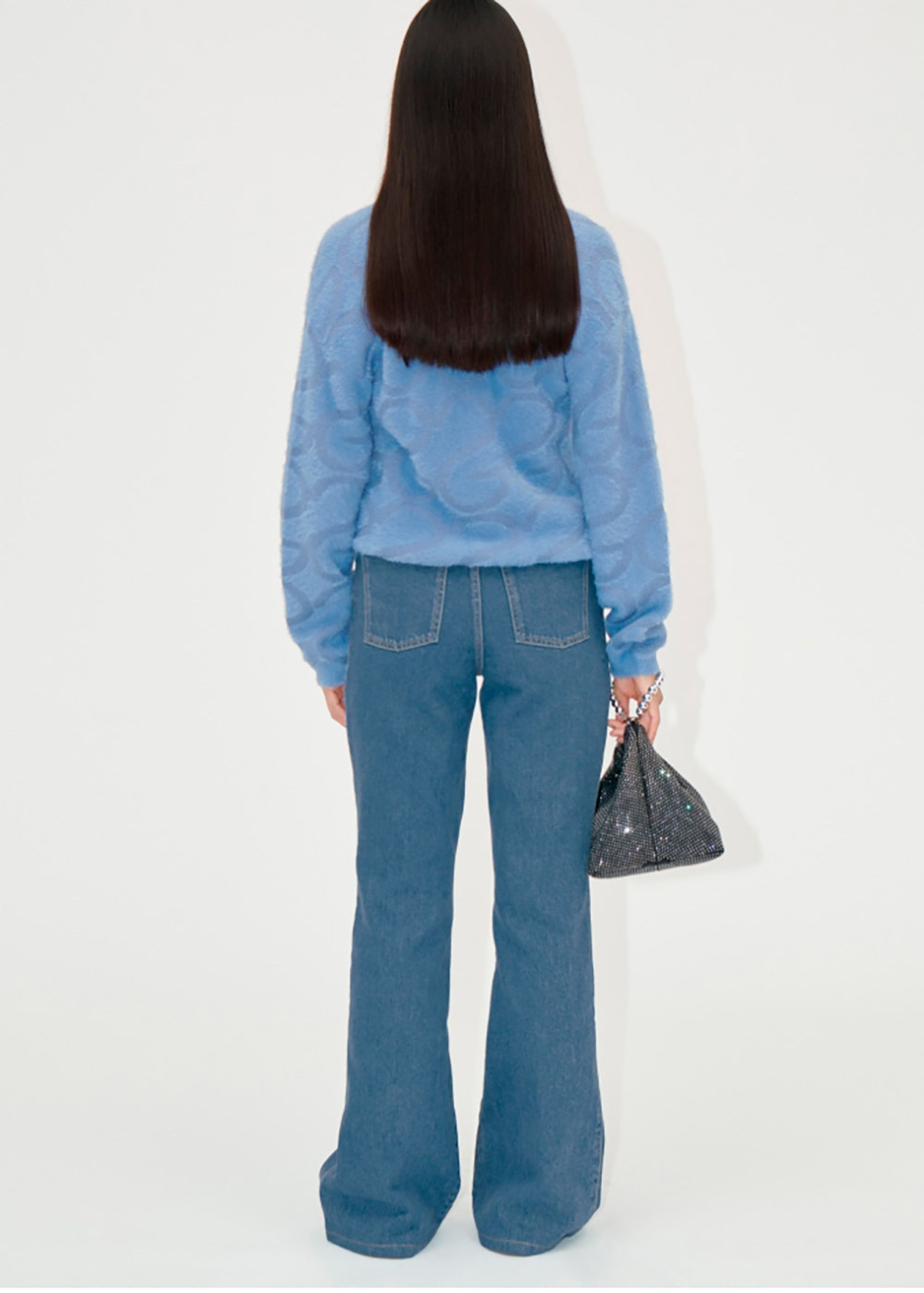 Stine Goya - Knit - Long Sleeve Cropped Cardigan - Infinity Blue