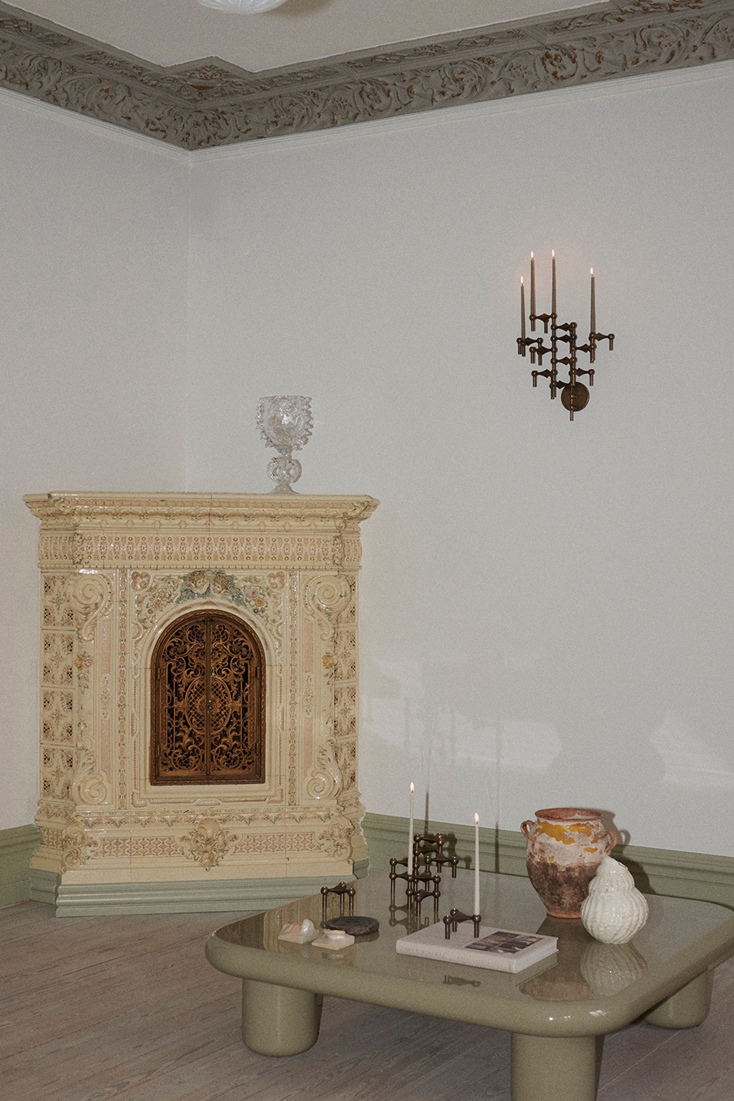 STOFF - Portavelas - Nagel Candle Holder - Bronzeret messing