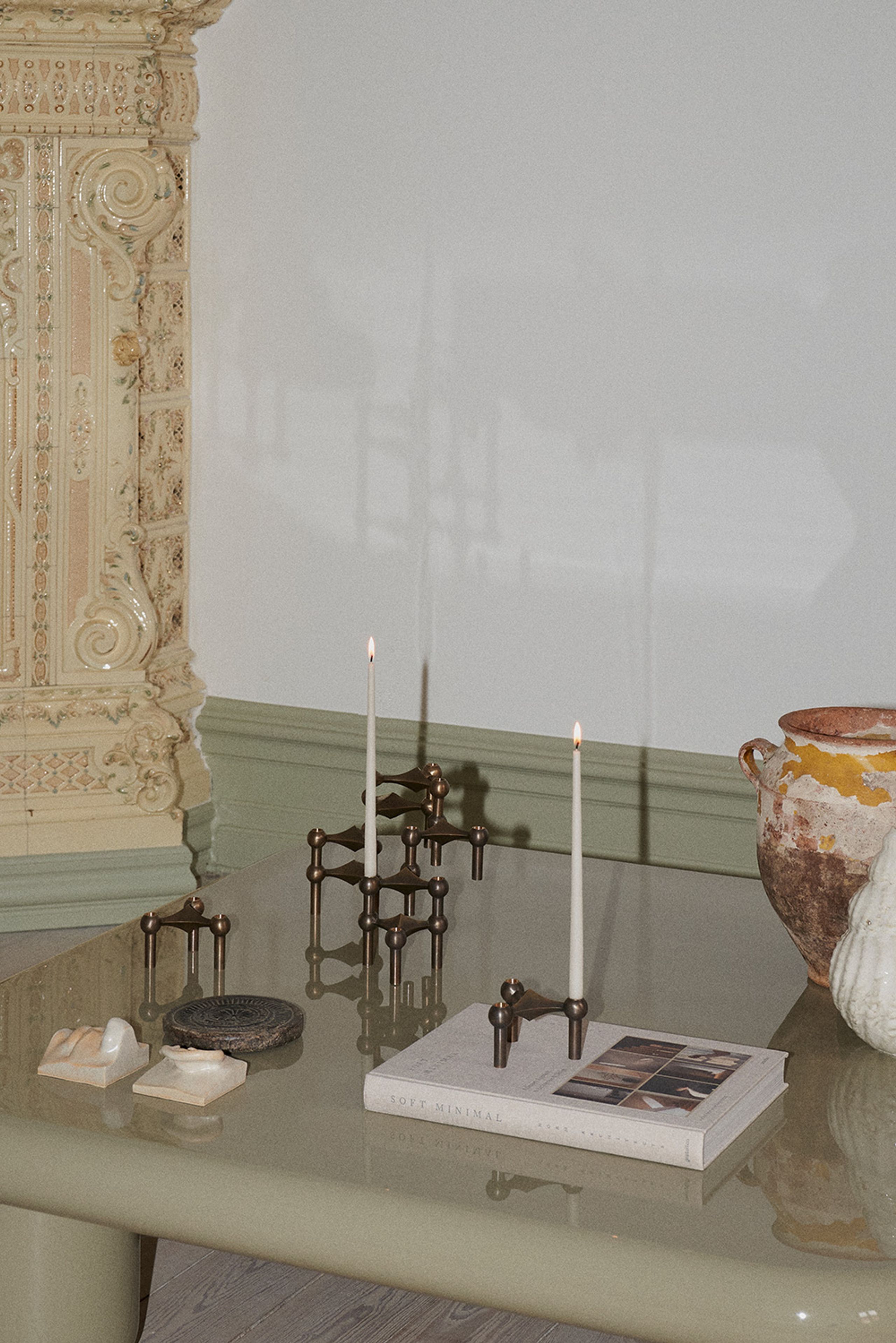 STOFF - Portavelas - Nagel Candle Holder - Bronzeret messing