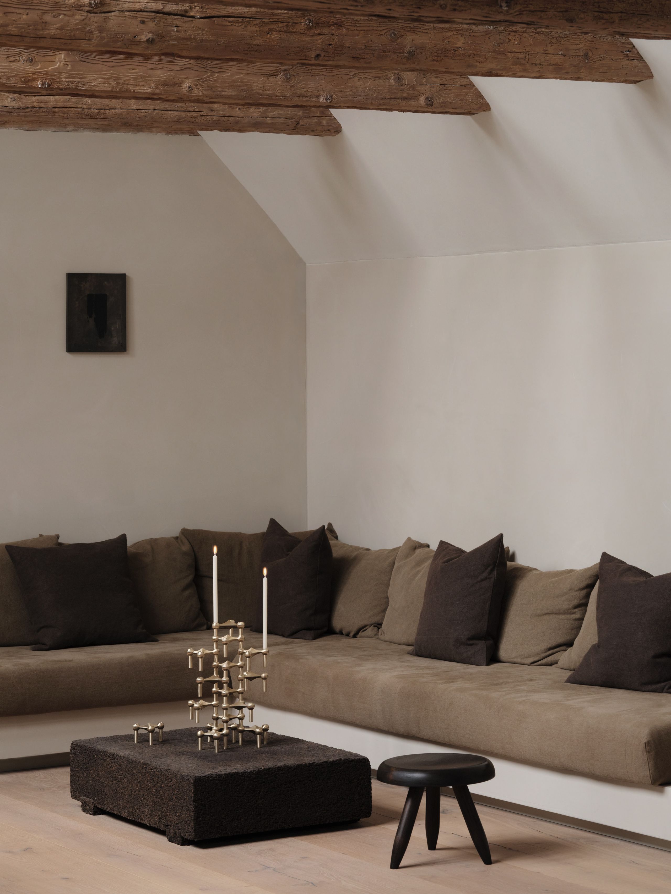 STOFF - Świecznik - Nagel Candle Holder - Brushed brass (Sæt á 3 stk.)